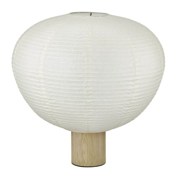 Kami bordlampe 46 cm rispapir/eik