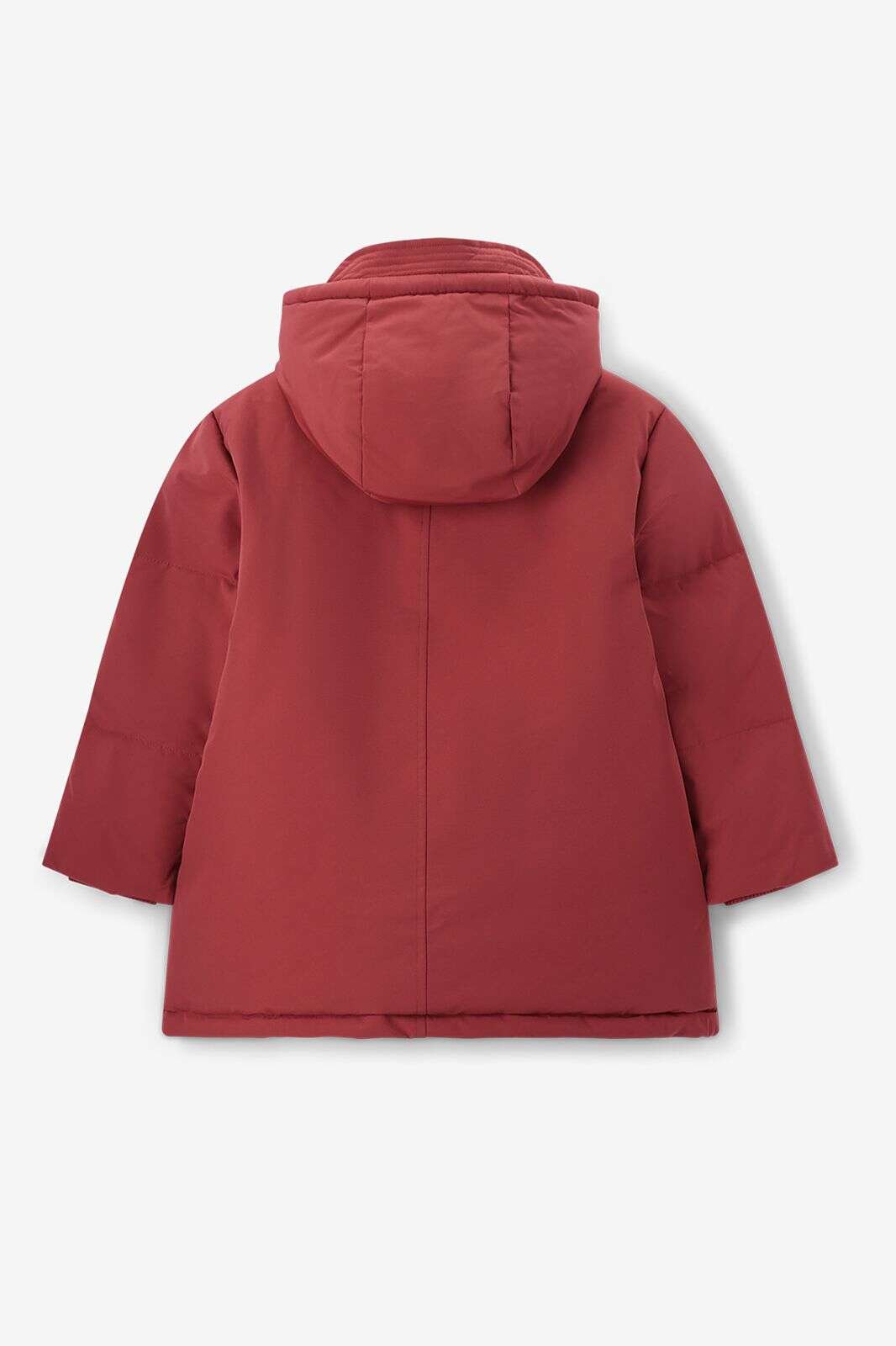 Donkerrode technische parka jas