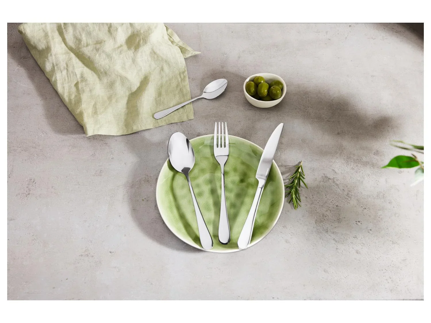 SILVERCREST Set de 24 couverts en acier inoxydable poli