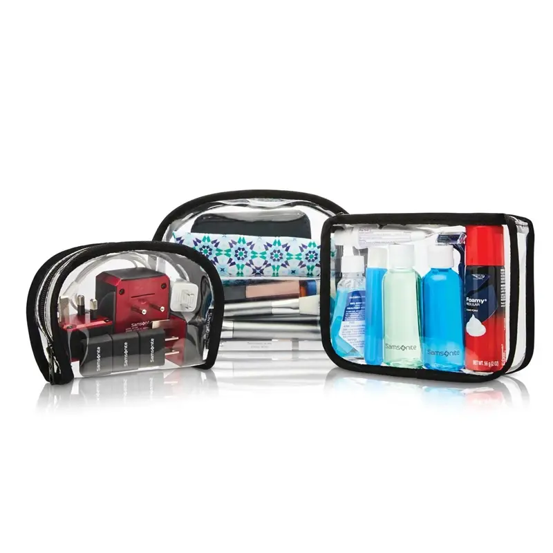 Clear Go Clear 3PC Accessory Pack Toiletry & Cosmetic Kits | 8750-JVHEF - SAMSONITE OUTLET