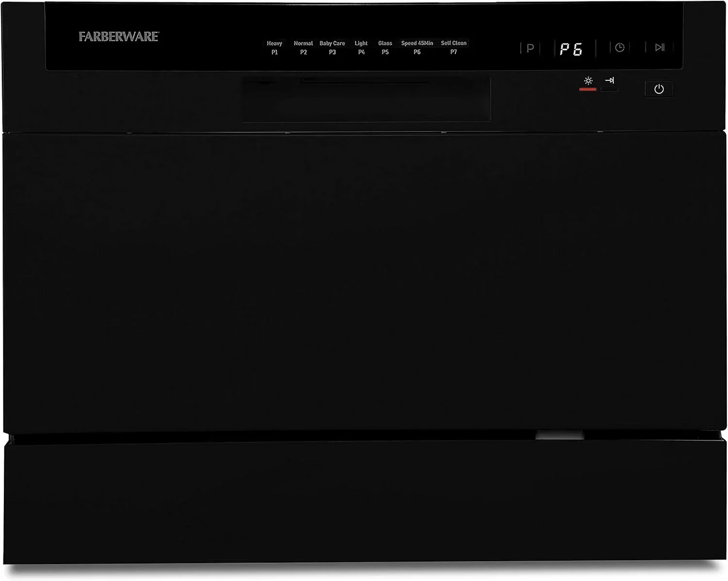 Lave-vaisselle compact Farberware à 6 stations, mini lave-vaisselle de comptoir portable