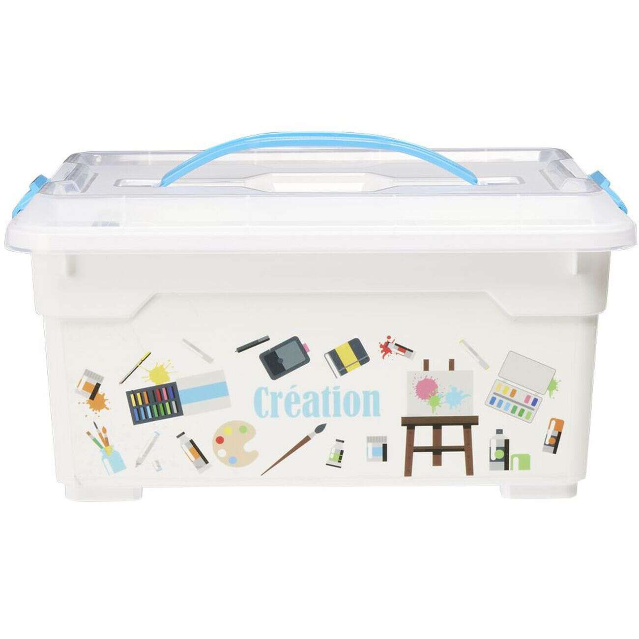 Boîte de rangement motif loisirs créatifs 12L