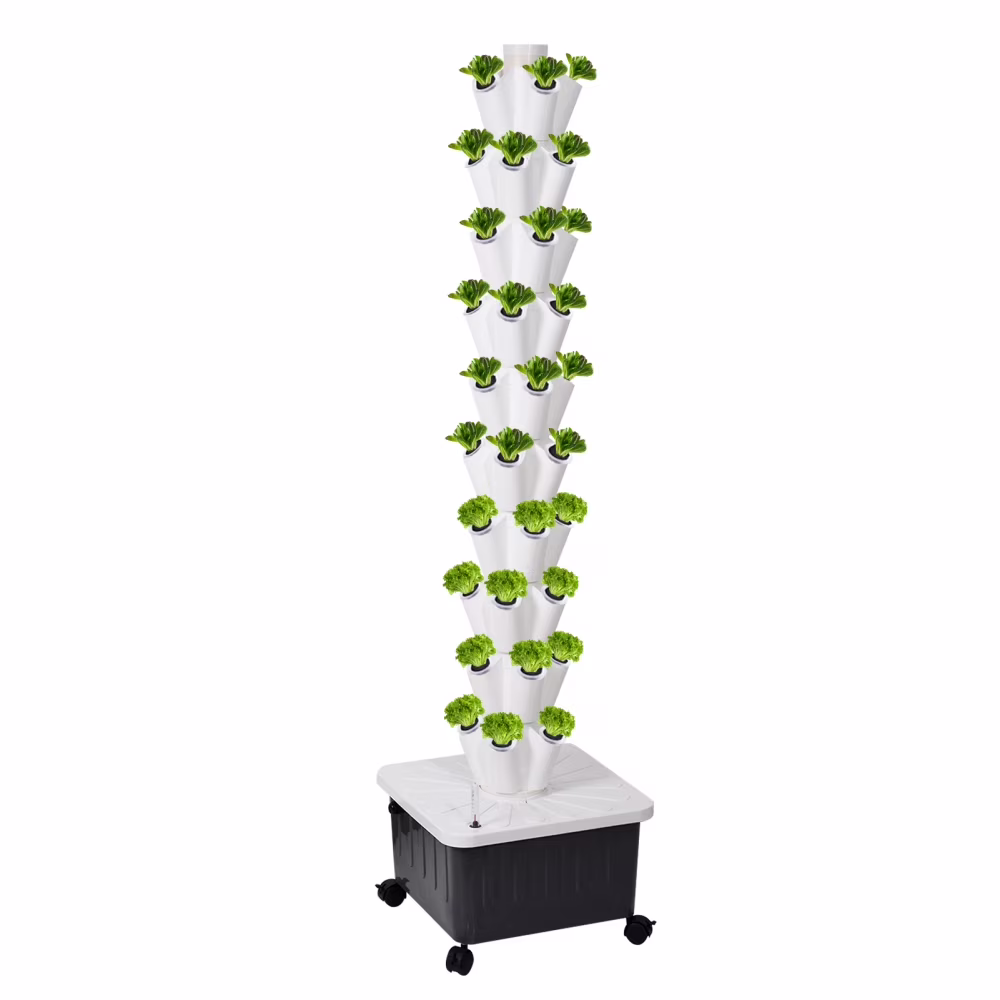 Hydroponic Growing System Tower | Vertical Vegetable Planting Towers | 10 - Layer 50 Slots, Hydroponic Growing Kit Forhydroponics Towers Garden, Suitable for Balconies, Courtyards, Roofs