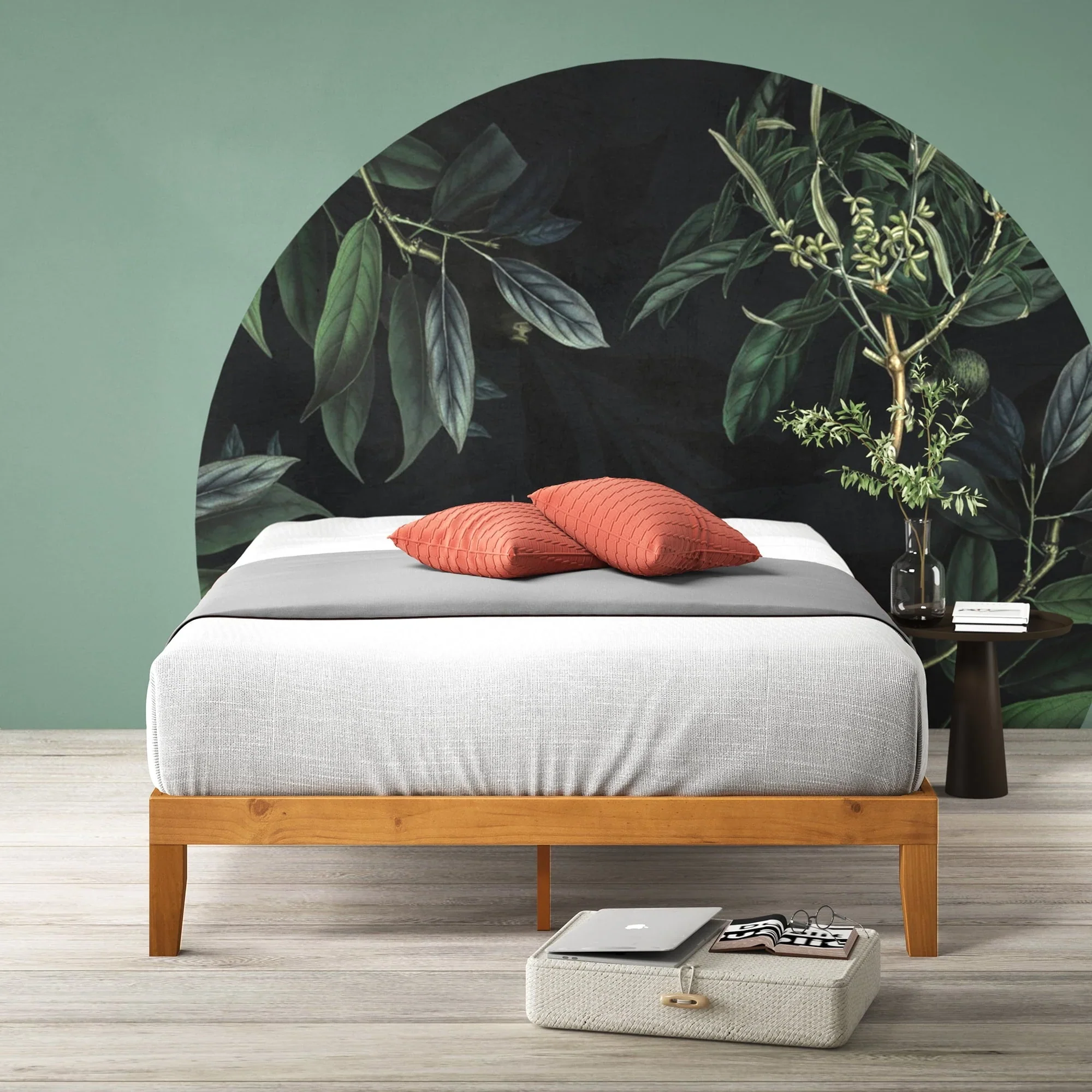 Zinus Alexia 12 Wood Platform Bed Frame, Rustic Pine, King