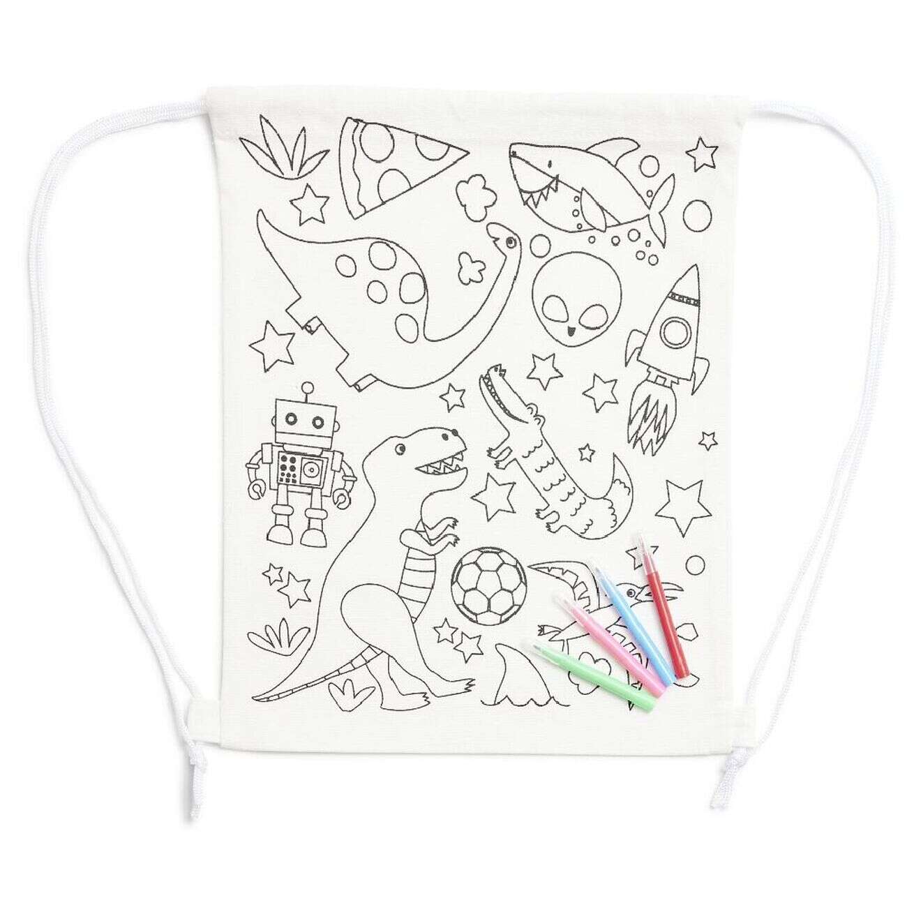 Sac en tissu à colorier