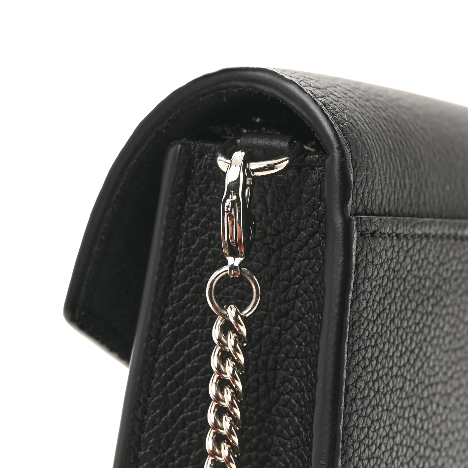 Soft Calfskin My Lockme Chain Pochette Black