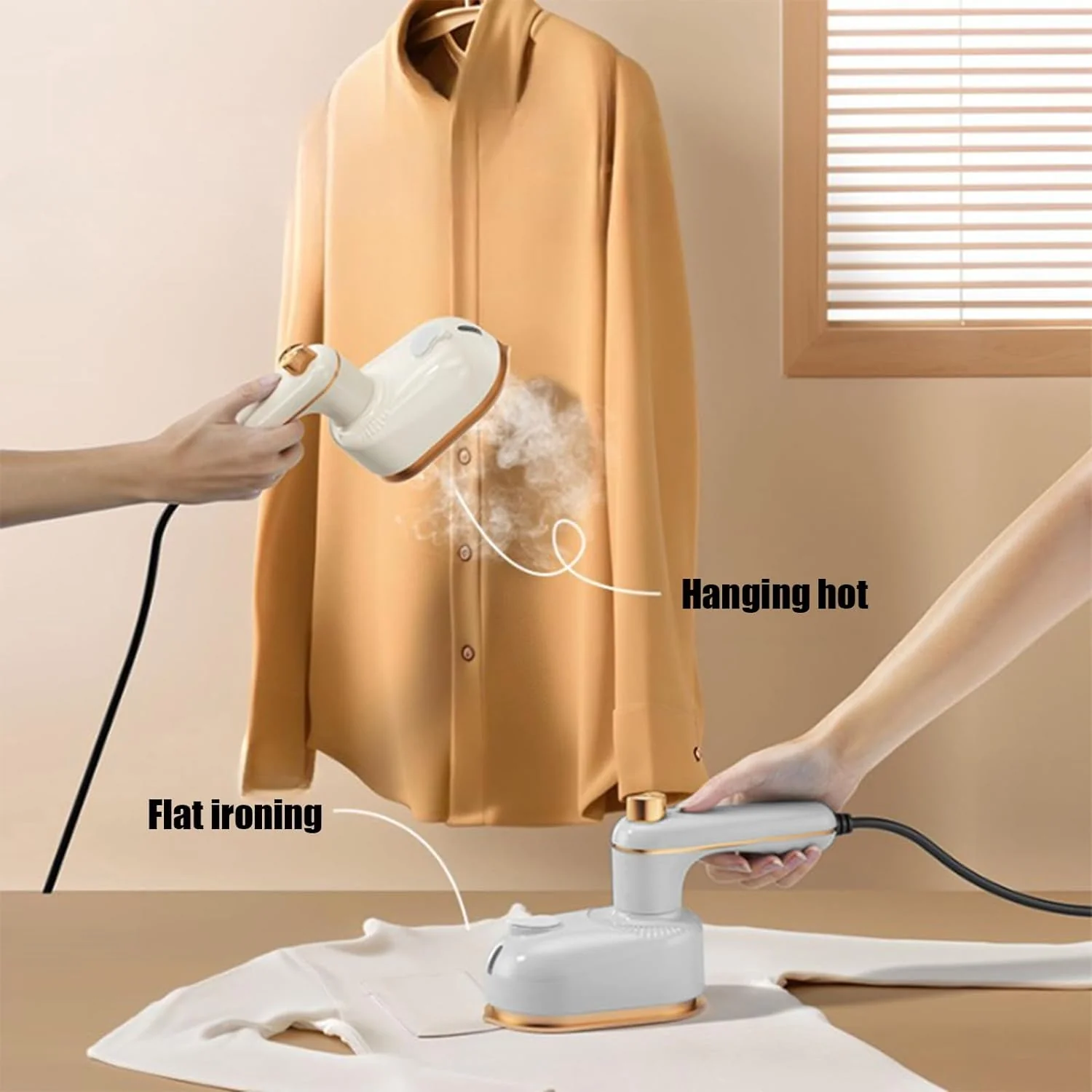 Foldable Portable Mini Handheld Travel Steam Iron For Clothes, 2 in 1 Fast Heating Hanging Ironing Machine Household Small Dormitory Clothes Ironing Tool Household Steam Iron