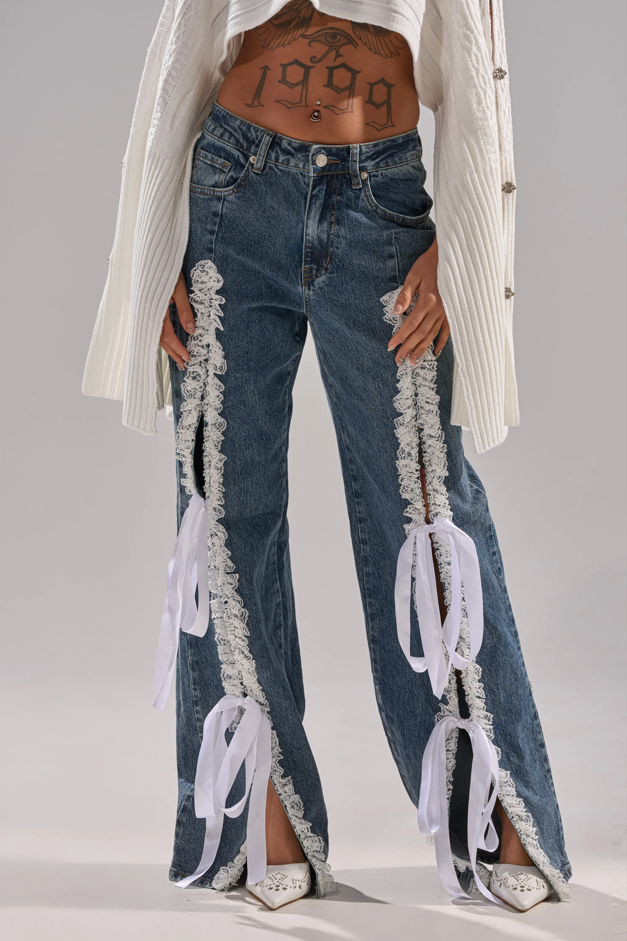 TIE ME UP RELAXED DENIM - Akira Store