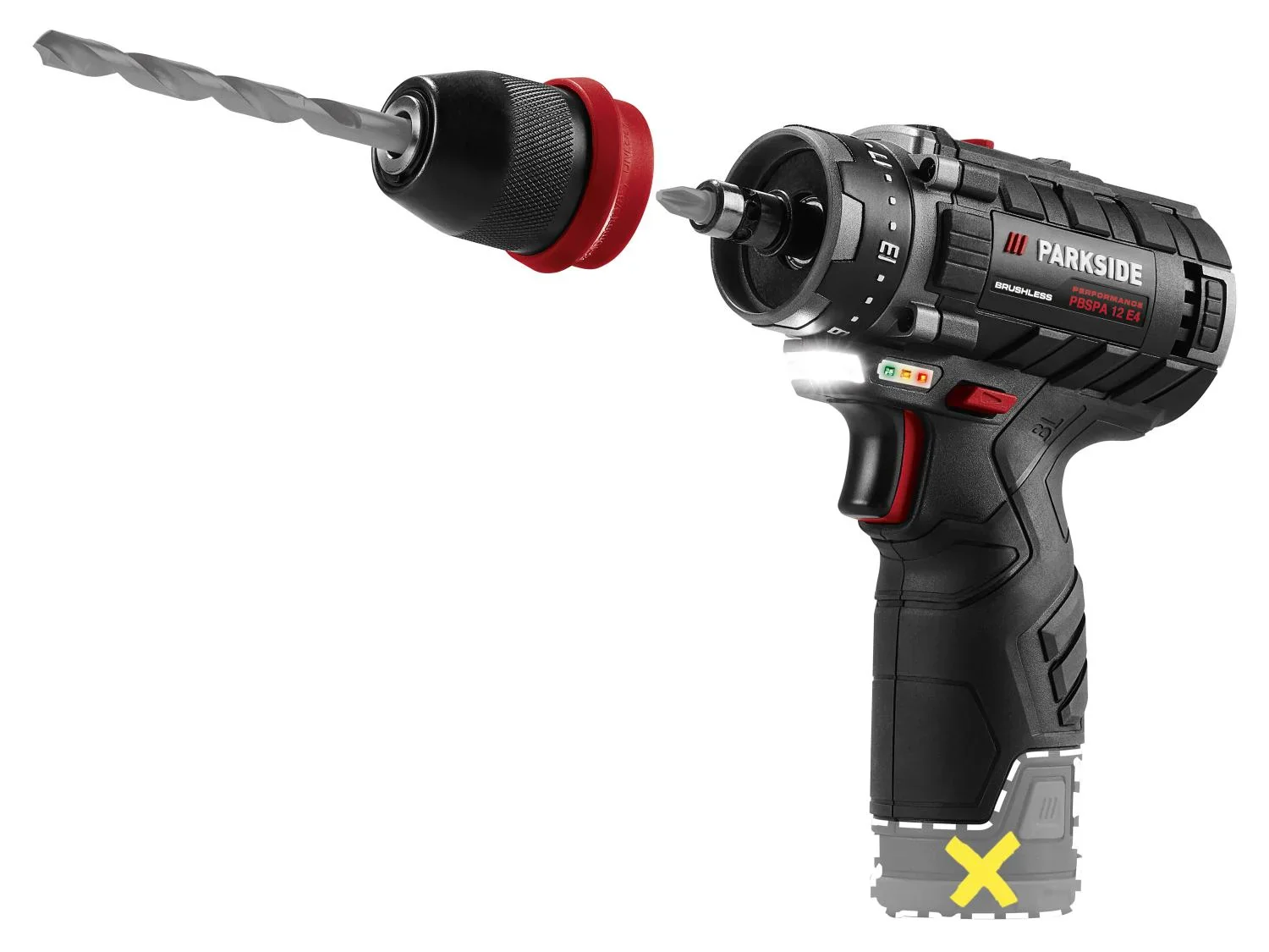 PARKSIDE PERFORMANCE Perceuse-visseuse sans fil + Batterie + Chargeur, 12 V