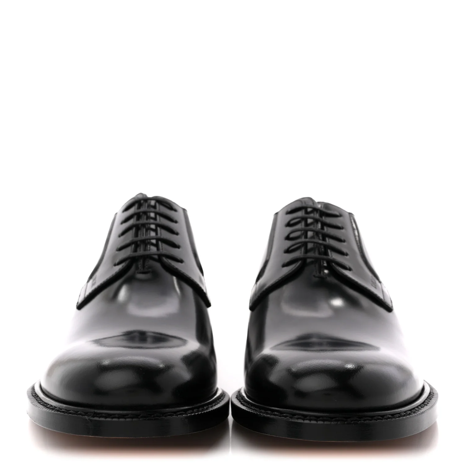 Calfskin Mens Derby Shoes 42.5 Black