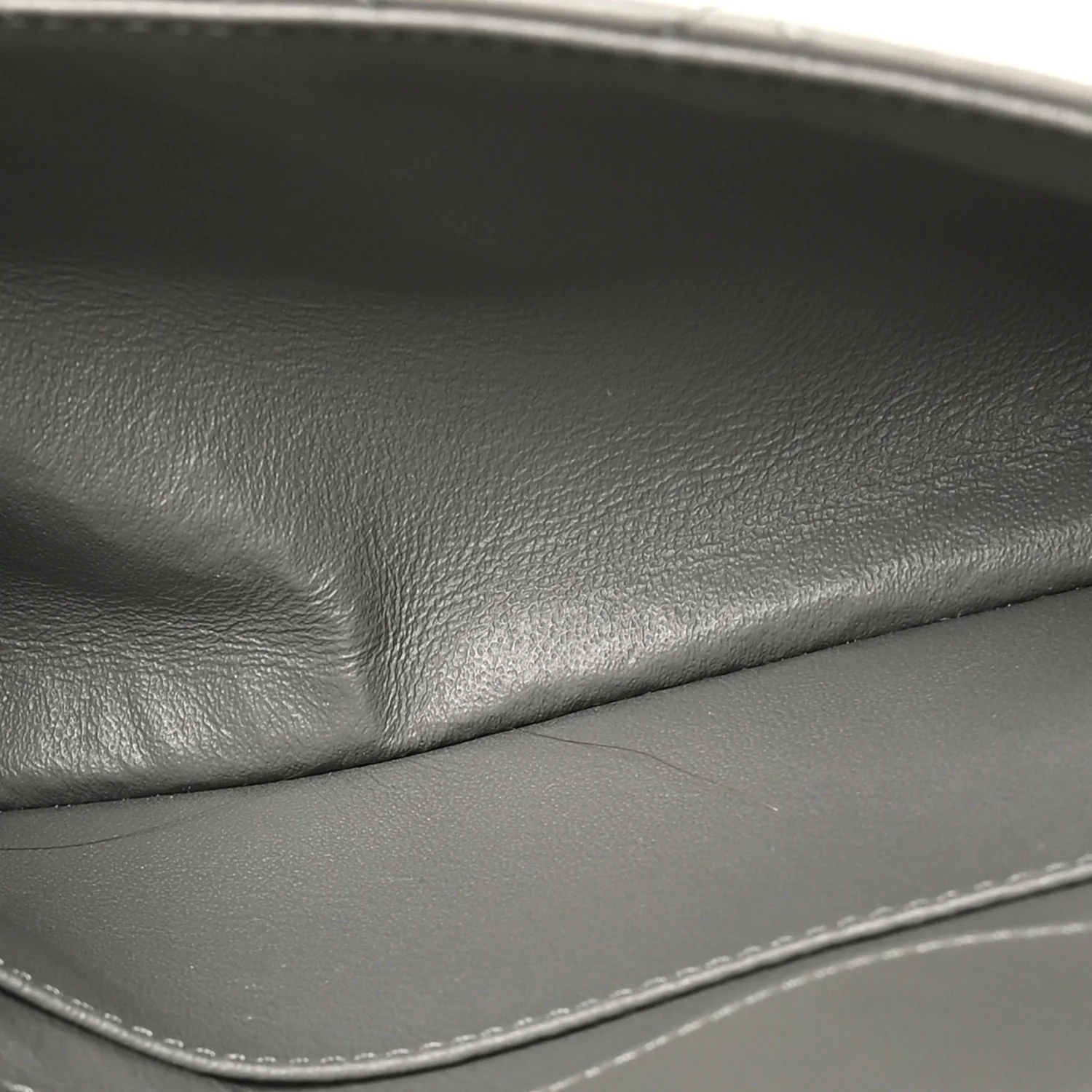Lambskin Quilted Small CC Chic Flap Grey Dark Navy