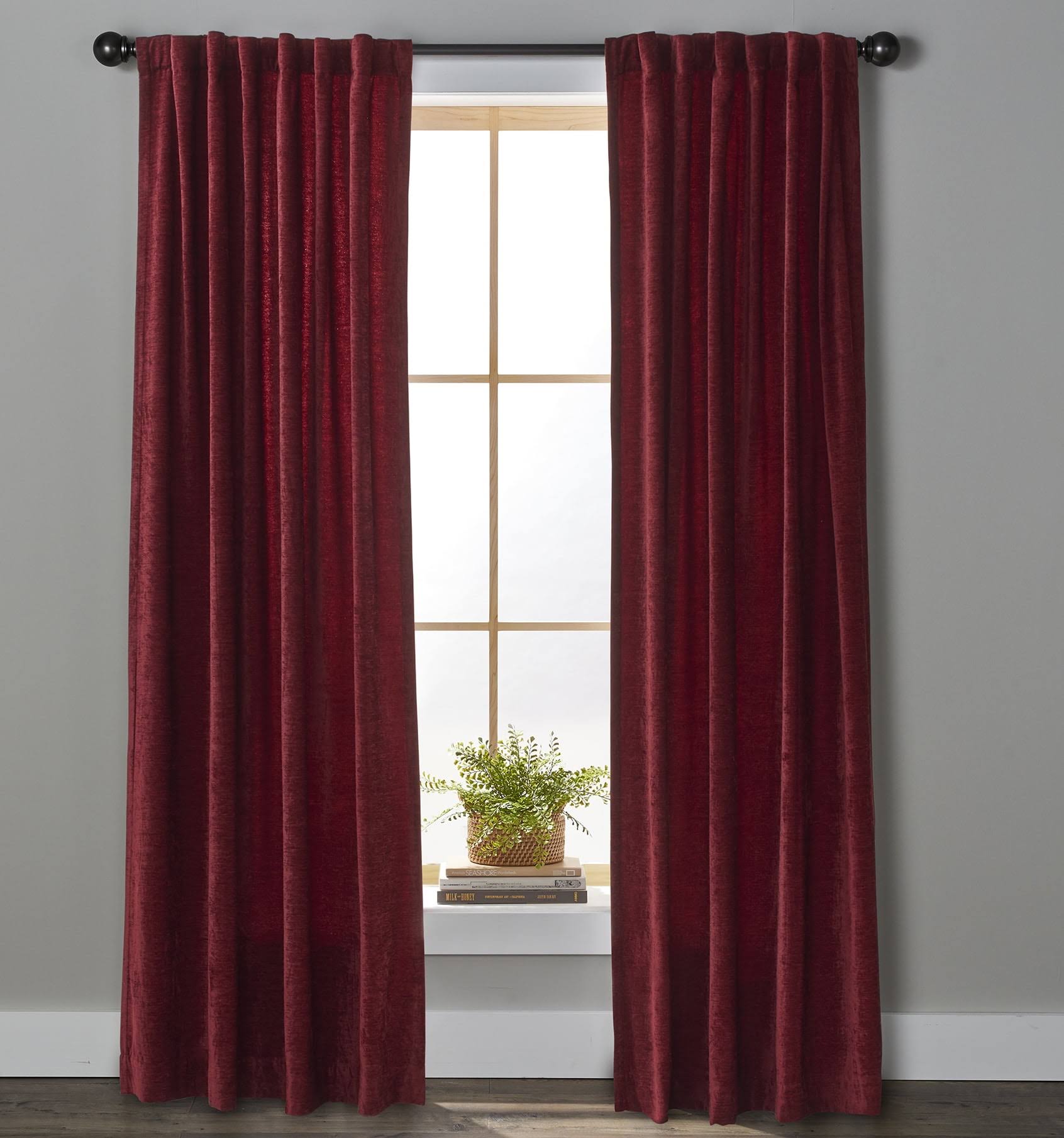 Better Homes & Gardens Light Filtering Chenille Curtain, Heritage Russet, 54x84, Size: 54 x 84
