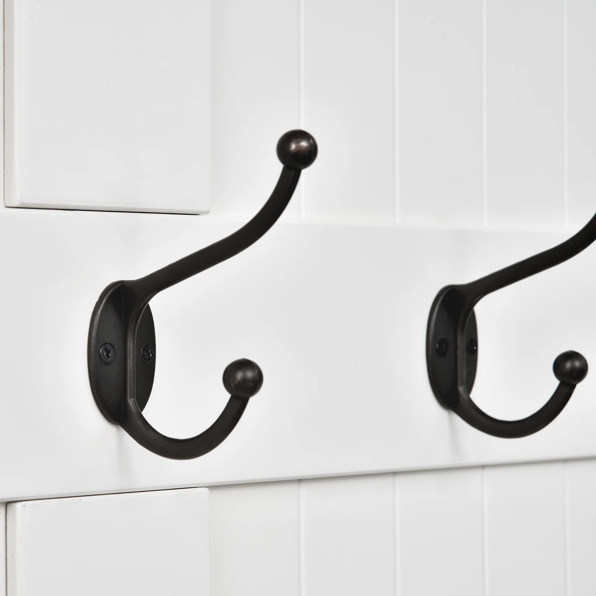 HOMCOM 3-In-1 Hall Tree Storage Bench and Coat Rack Cream White
