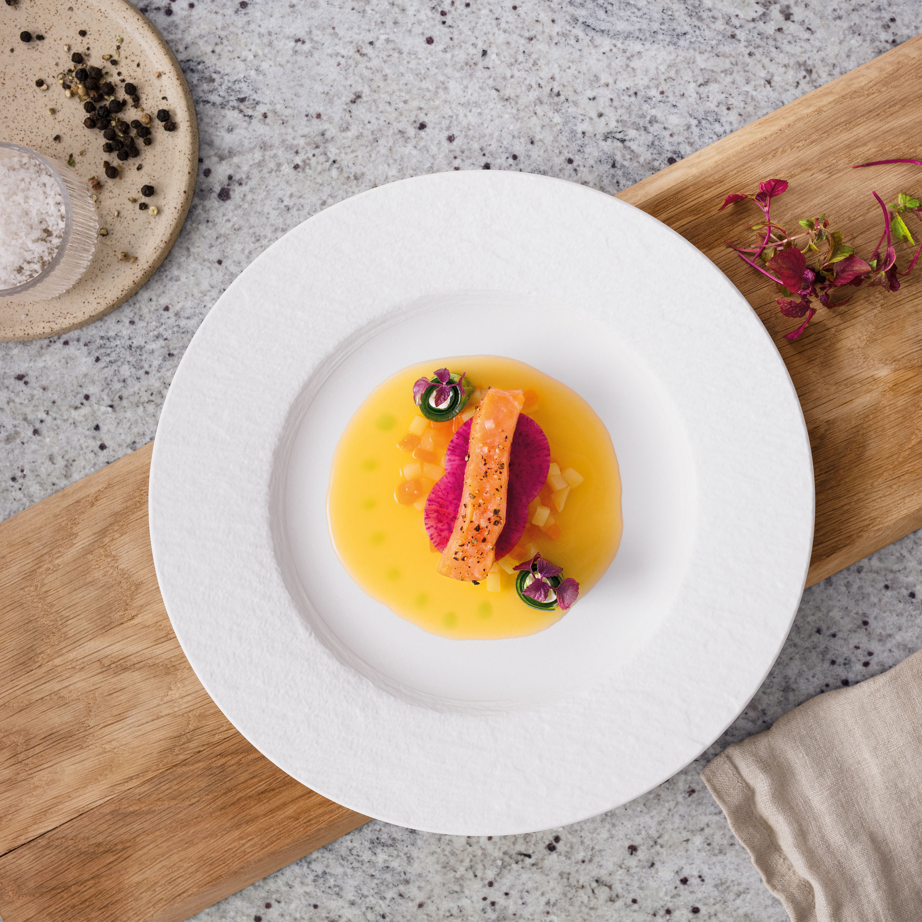 Manufacture Dinner plate - White, 10.7'', Premium Porcelain