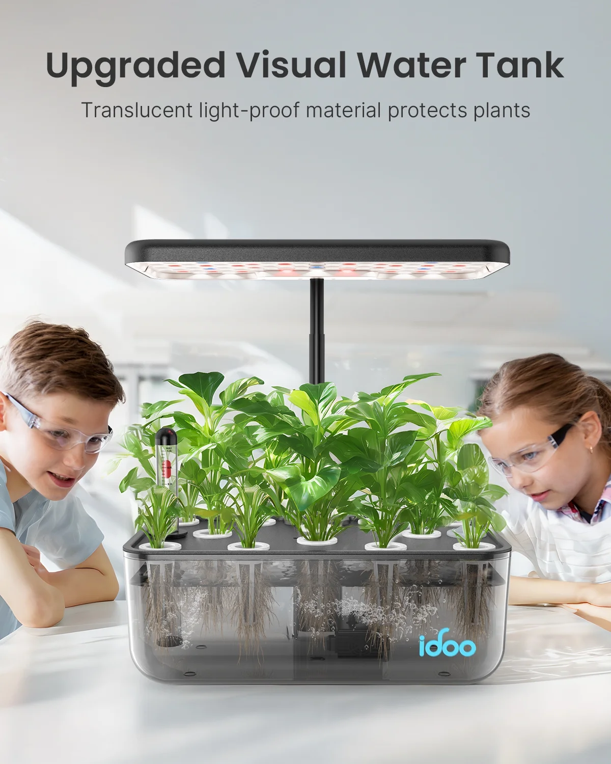 12 Pods Indoor Garden Kit, Hydroponics Growing System, Smart Herb Garden Planter With LED Grow Light(White) - Image 3