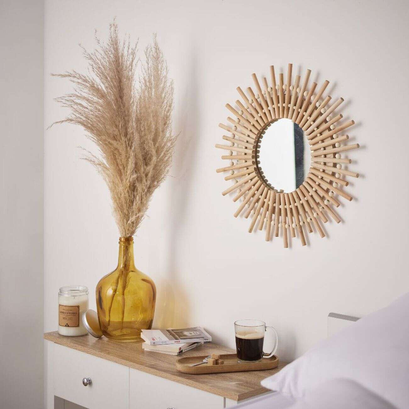 Miroir soleil en bois collection Serenity