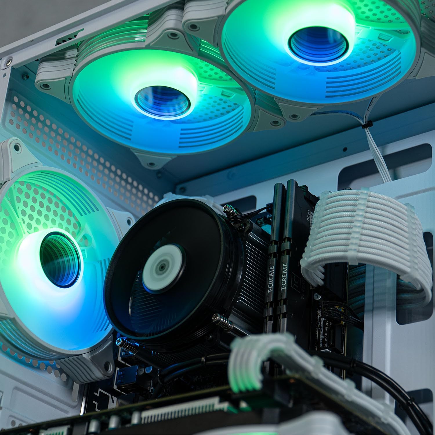 ViprTech Stryker 1.0 Gaming PC - AMD Ryzen 7 (4.1GHz Turbo)  RX 580 8GB  16GB DDR4  500GB SSD  700W PSU  WiFi BT USB-C  Win 11 Pro  RGB  Desktop Computer Prebuilt  White