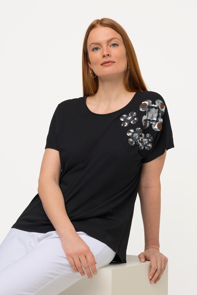 Sequin Beaded Short Sleeve Tee