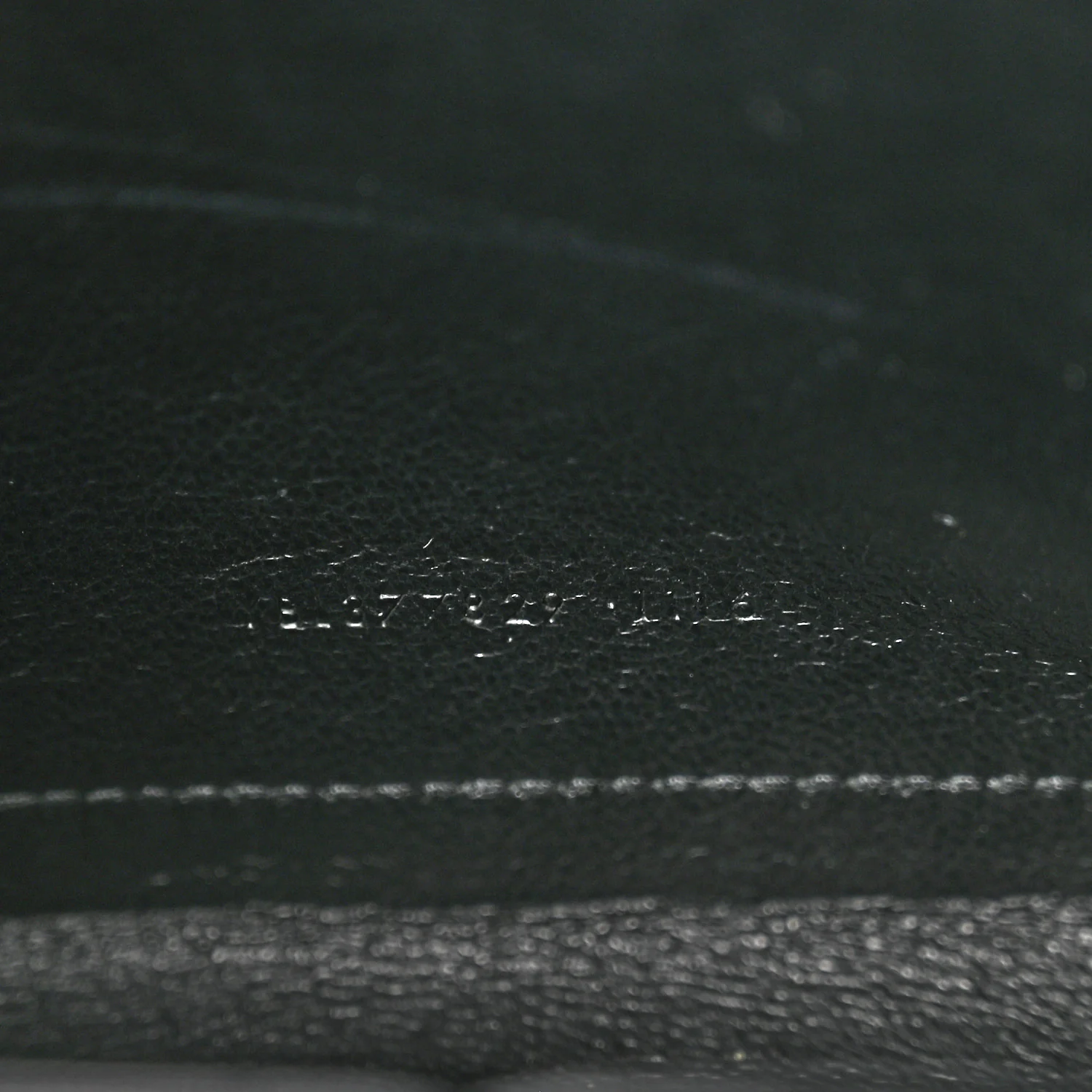 Grained Metallic Calfskin Monogram Chain Wallet Bronze