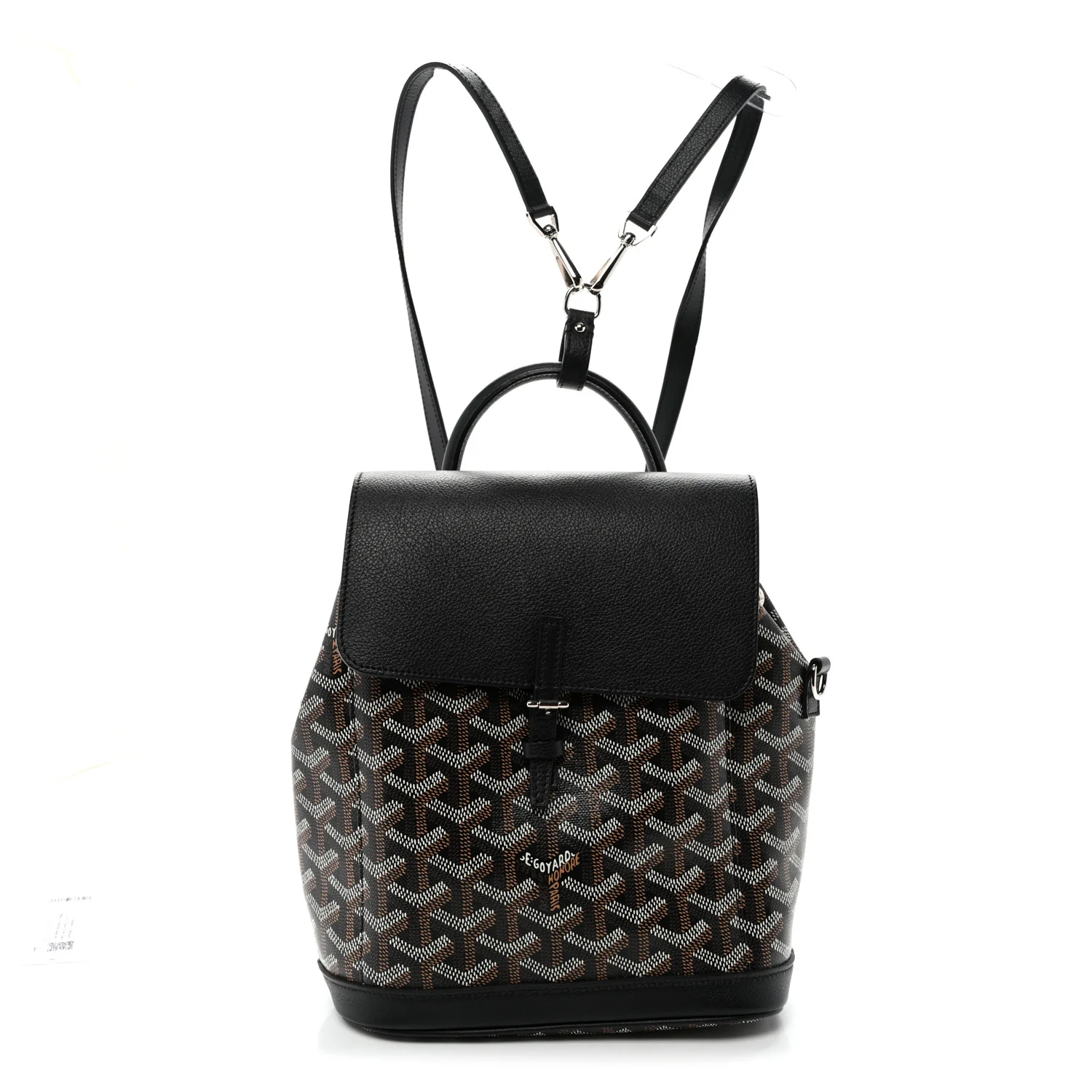 Goyardine Calfskin Mini Alpin Backpack Black