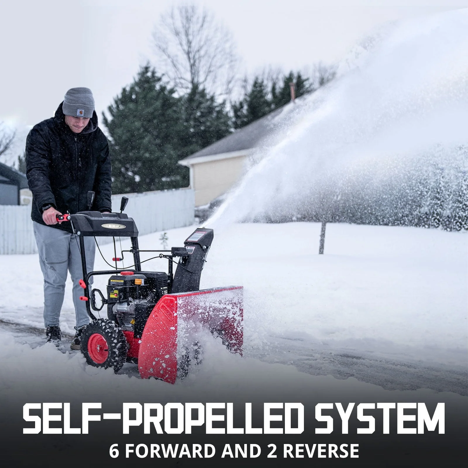 PowerSmart 24 in Two Stage Electric Start 212CC Self Propelled Gas Snow Blower Image 5