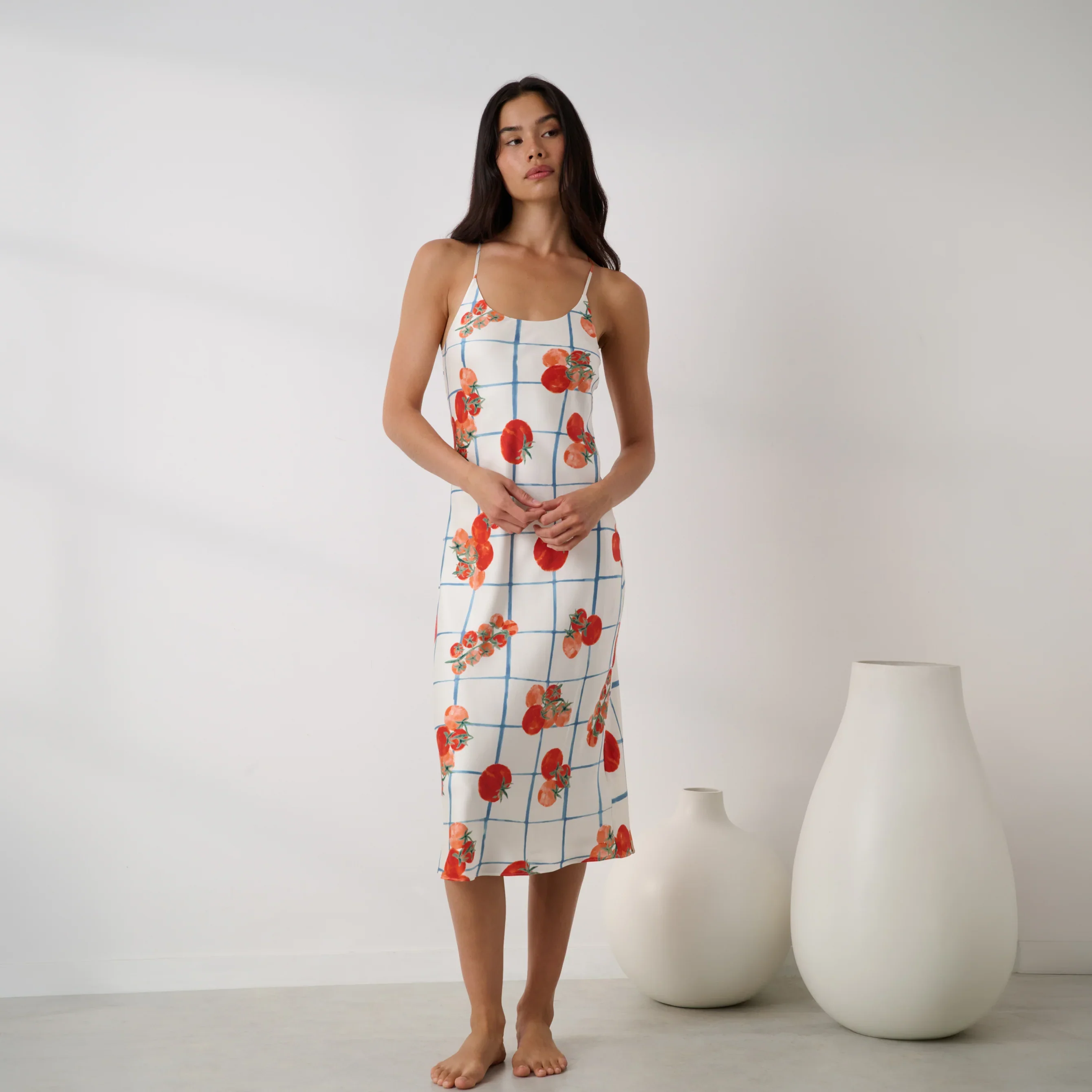 Washable Silk Bias Midi Slip Dress