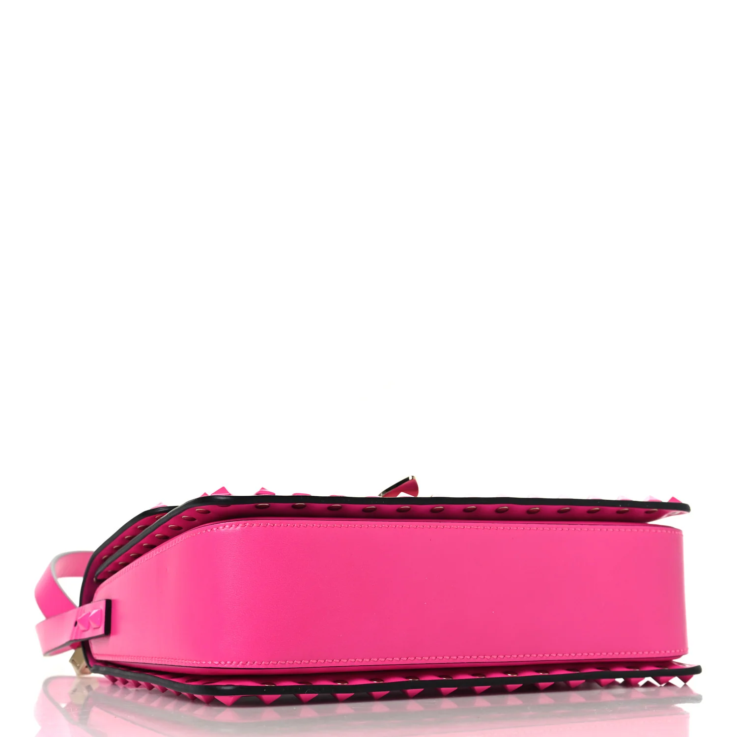 Smooth Calfskin Enamel Tonal Rockstud23 Shoulder Bag Pink PP