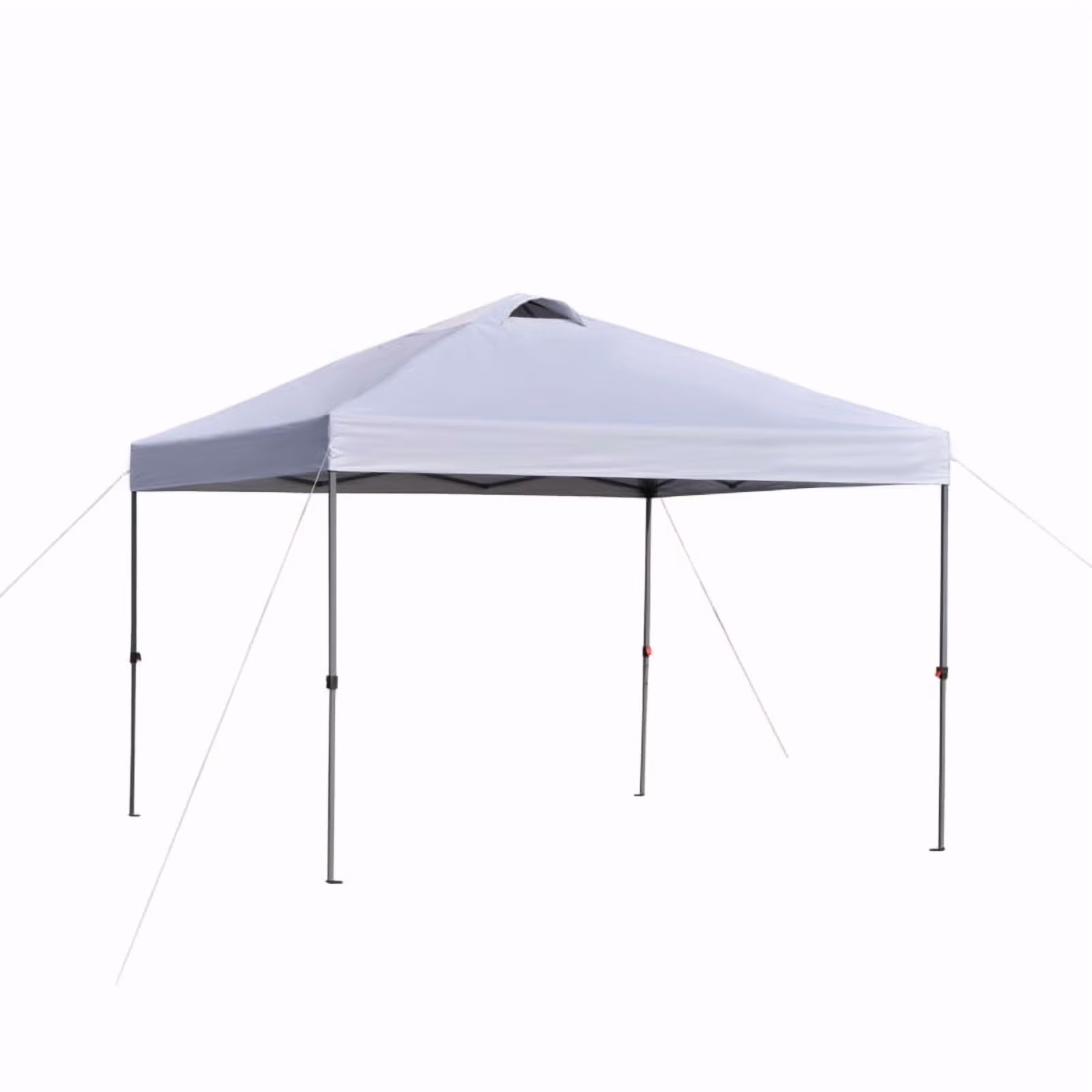 Outsunny 10' x 10' Pop Up Canopy Tent, Instant Sun Shelter with 3-Level Adjustable Height, Top Vents and Wheeled Carry Bag for Outdoor, Garden, Patio, White On-Site