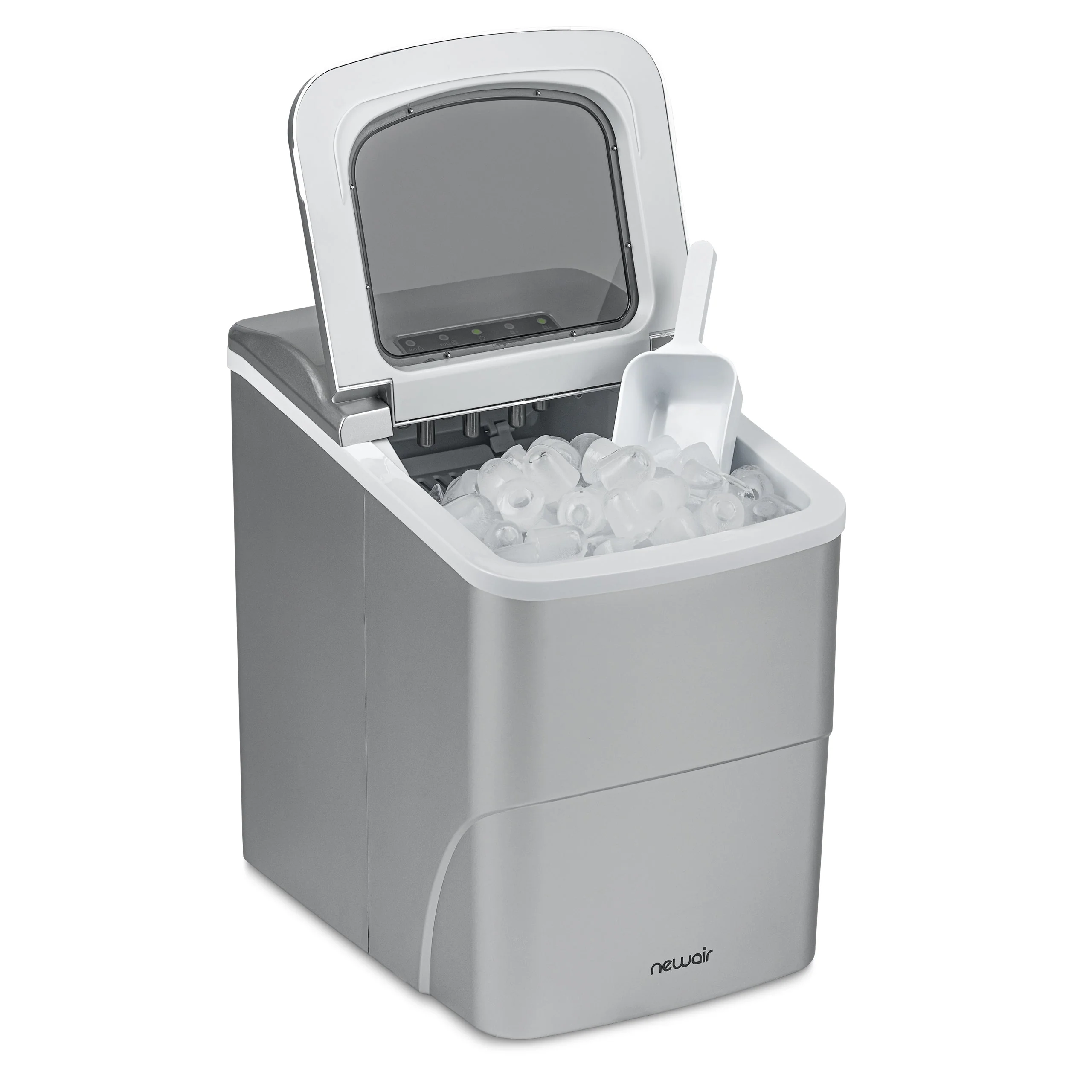 Newair Countertop Bullet Ice Maker in Matte Black or Metallic Silver, 26 lbs/Day