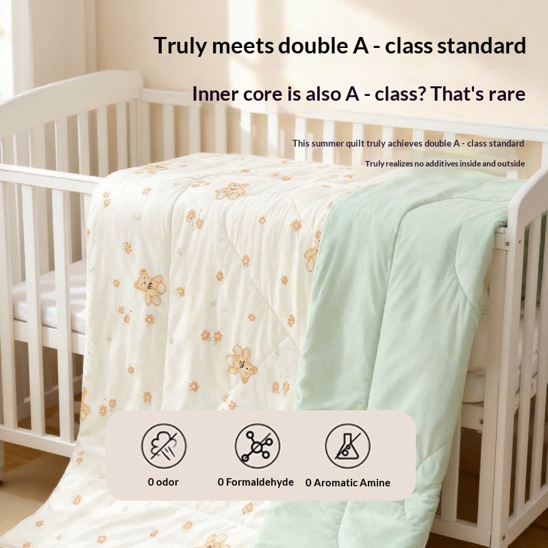 Instant Cooling Feel Baby Blanket Ice Silk Summer Quilt Soft Breathable Skin Friendly Infant Toddler Blanket