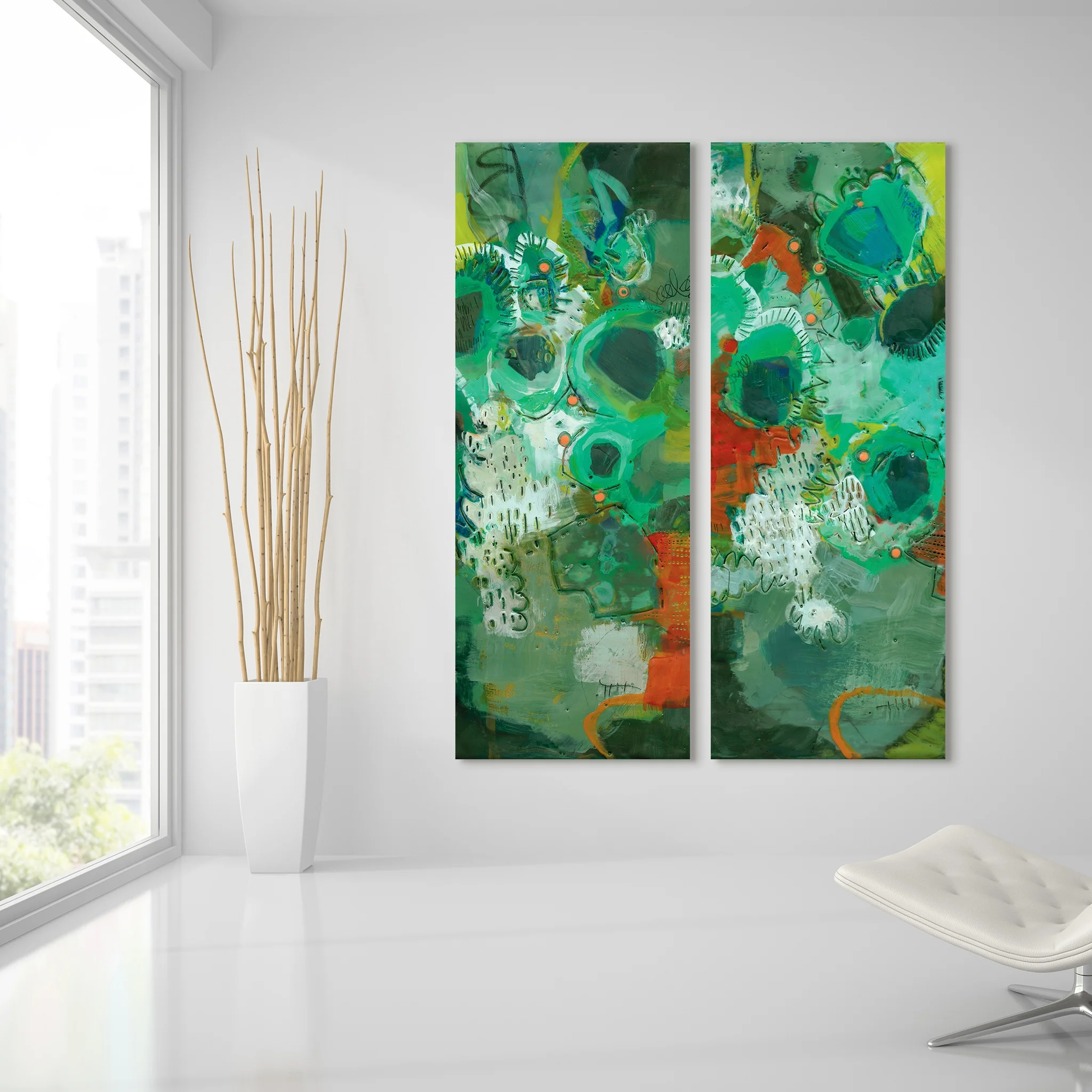Lolly II Frameless Free Floating Tempered Glass Panel Graphic Wall Art, 63" x 24" x 0.2", Ready to Hang(Lolly II) - Image 8