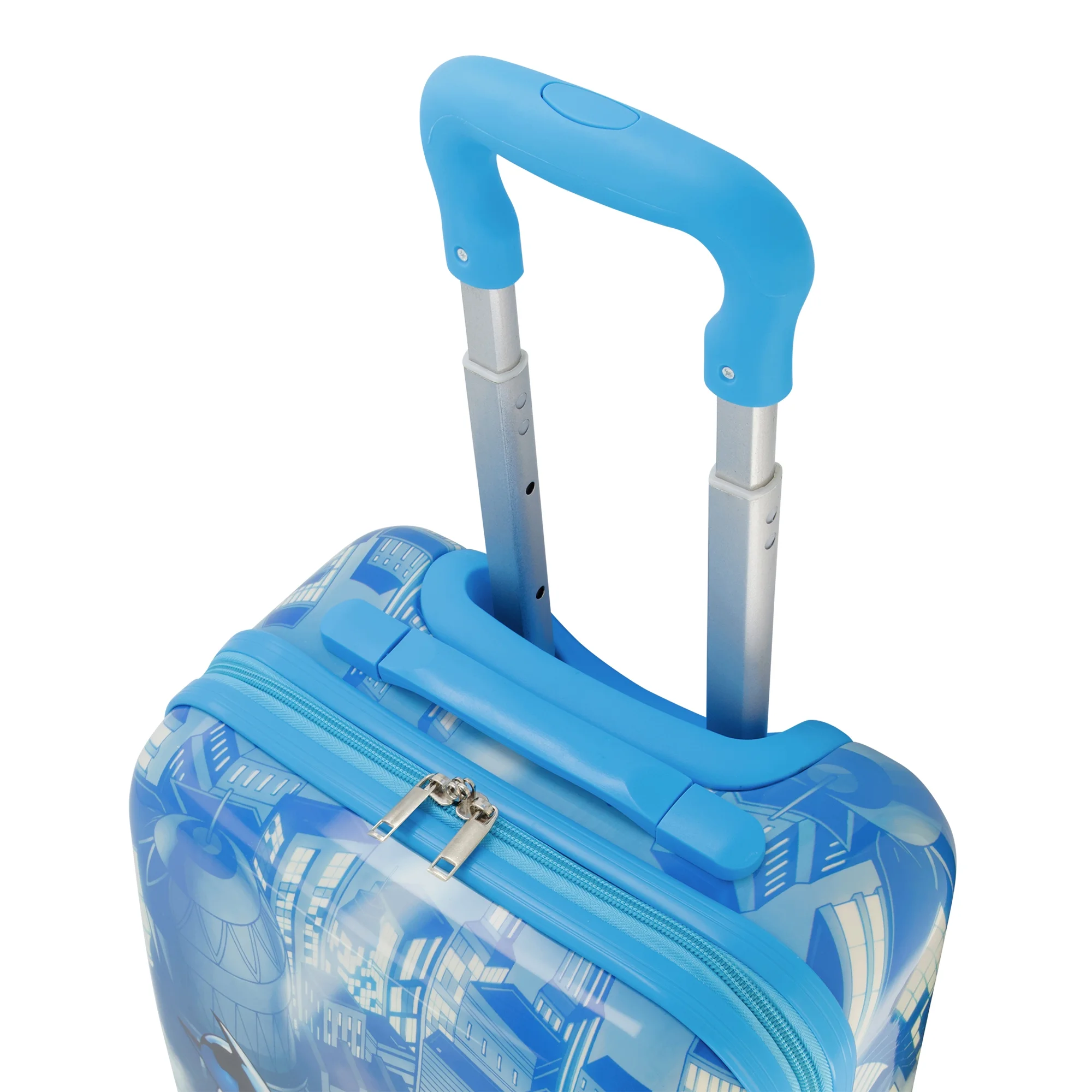 DC Comics Batman 21 in Kids Rolling Luggage, Hardshell Carry on Suitcase with Wheels, Blue