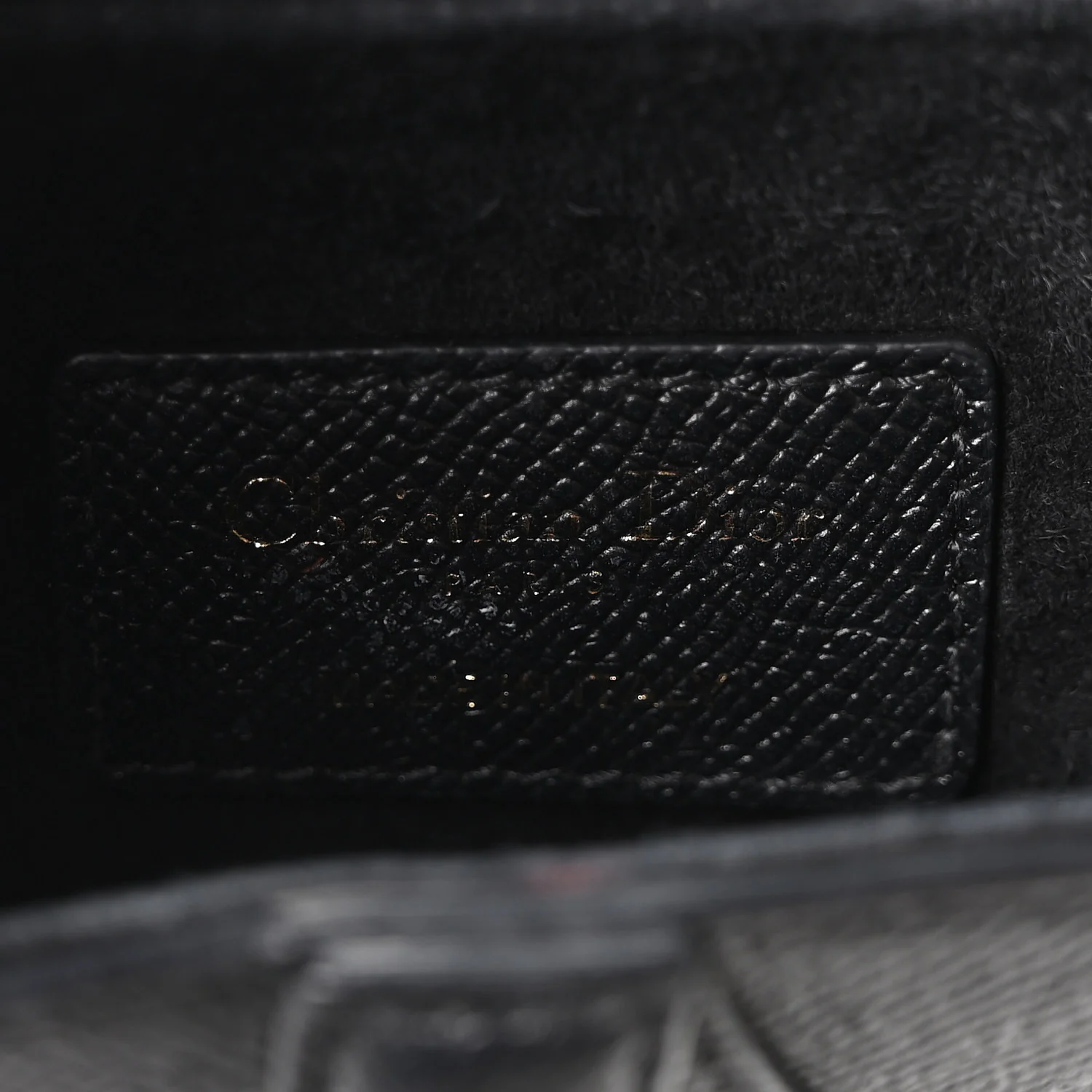 Grained Calfskin Mini Saddle Bag Black