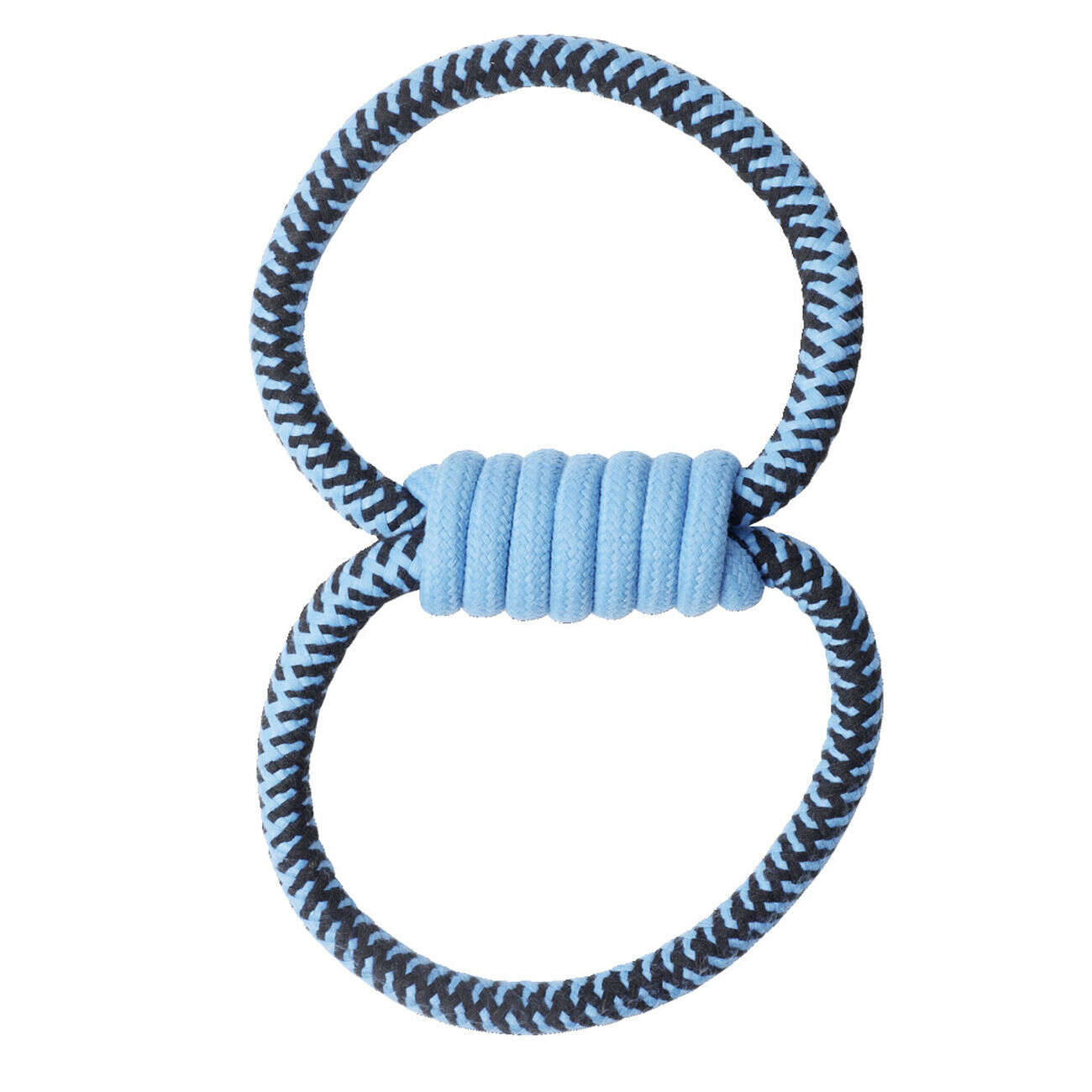 Jouet pour chien en corde coton bleu 17x31cm