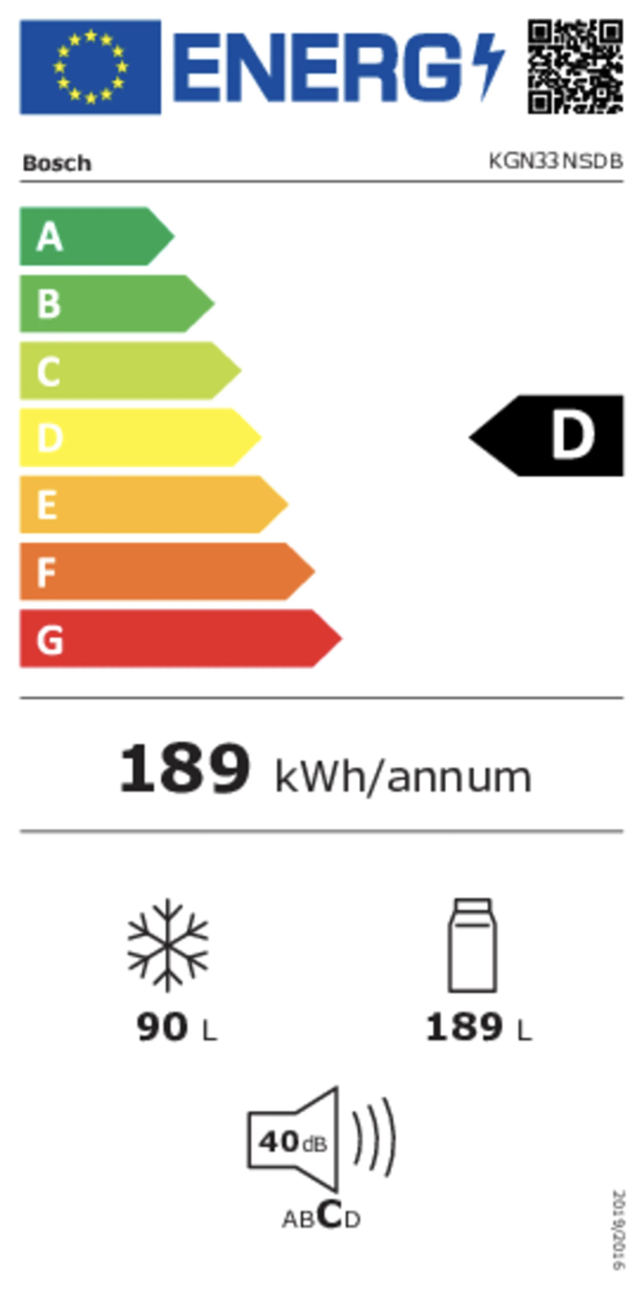 Bosch Koelkast met diepvries KGN33NSDB