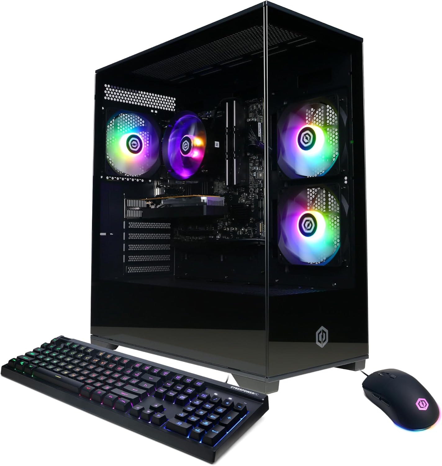CYBERPOWERPC Gamer Master Gaming PC  AMD Ryzen 5 5500 3.6GHz  Radeon RX 6400 4GB  16GB DDR4  500GB PCIe Gen4 SSD  WiFi Ready & Windows 11 Home (GMA3100A)