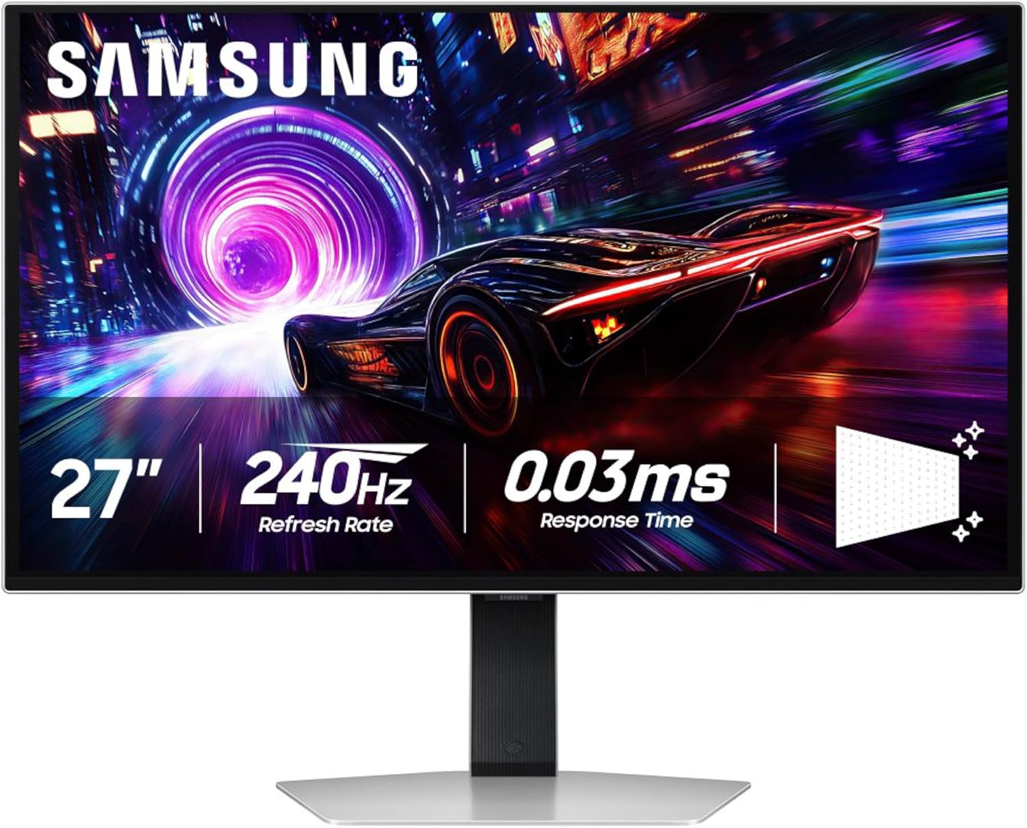 SAMSUNG 27-inch Odyssey QD-OLED G8 (G81SF)  4K  240Hz  Gaming Monitor  0.03ms Response Time  DisplayHDR True Black 400  AMD FreeSync™ Premium Pro  Ergonomic Stand  LS27FG810SNXZA  2025