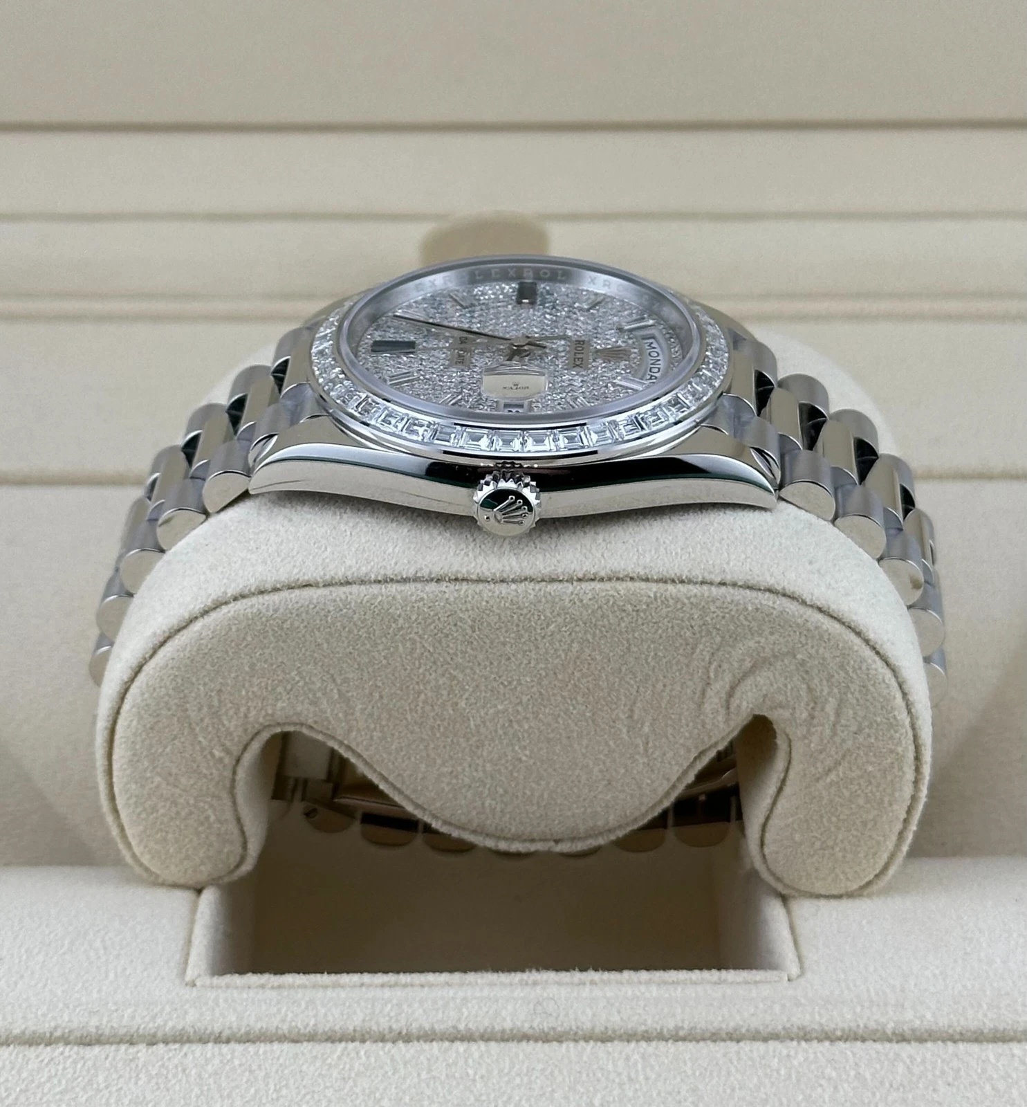 [Super Clone]RLX Day-Date 40mm 228396TBR-0021 Diamonds Sapphires Dial
