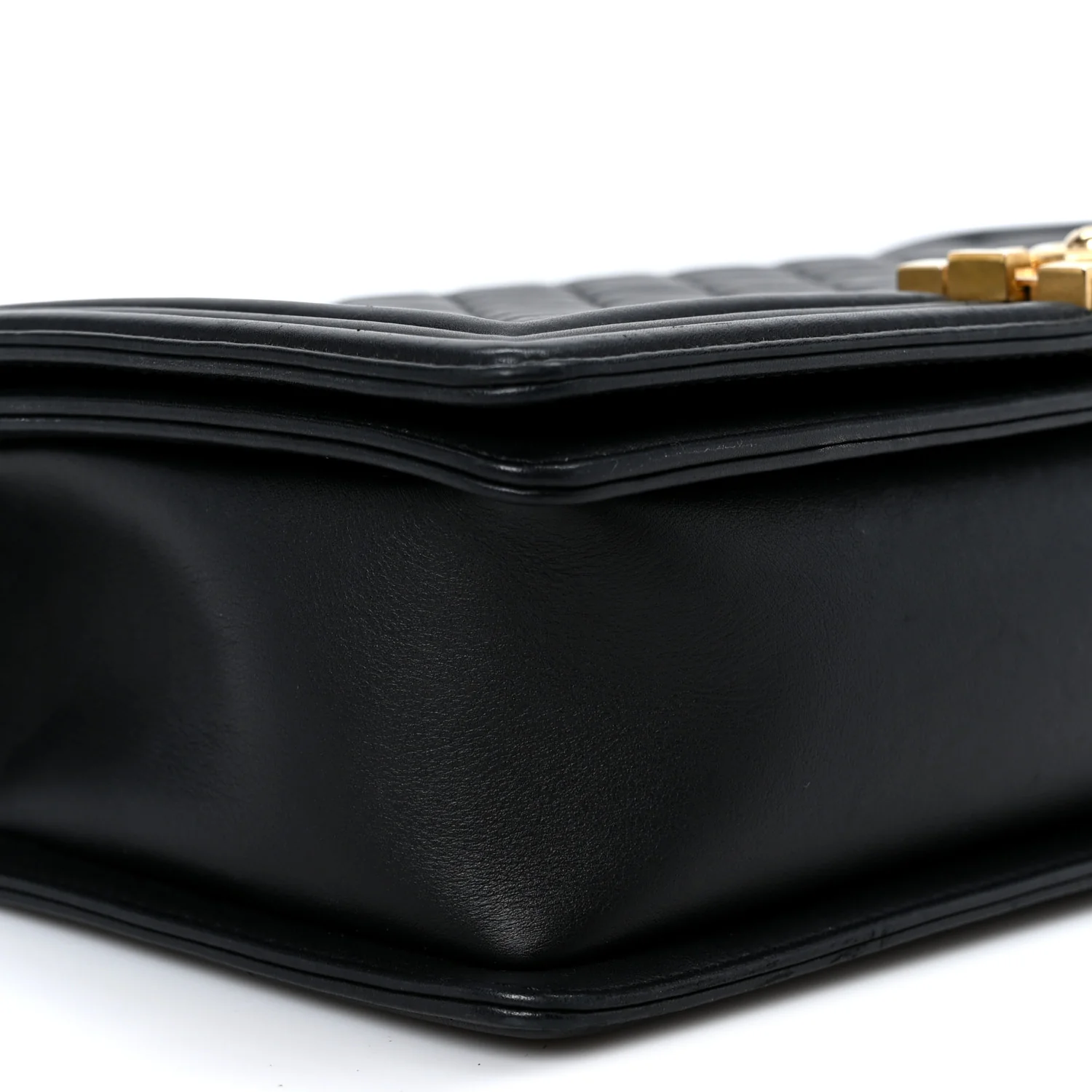 Calfskin Quilted New Medium Boy Flap Black