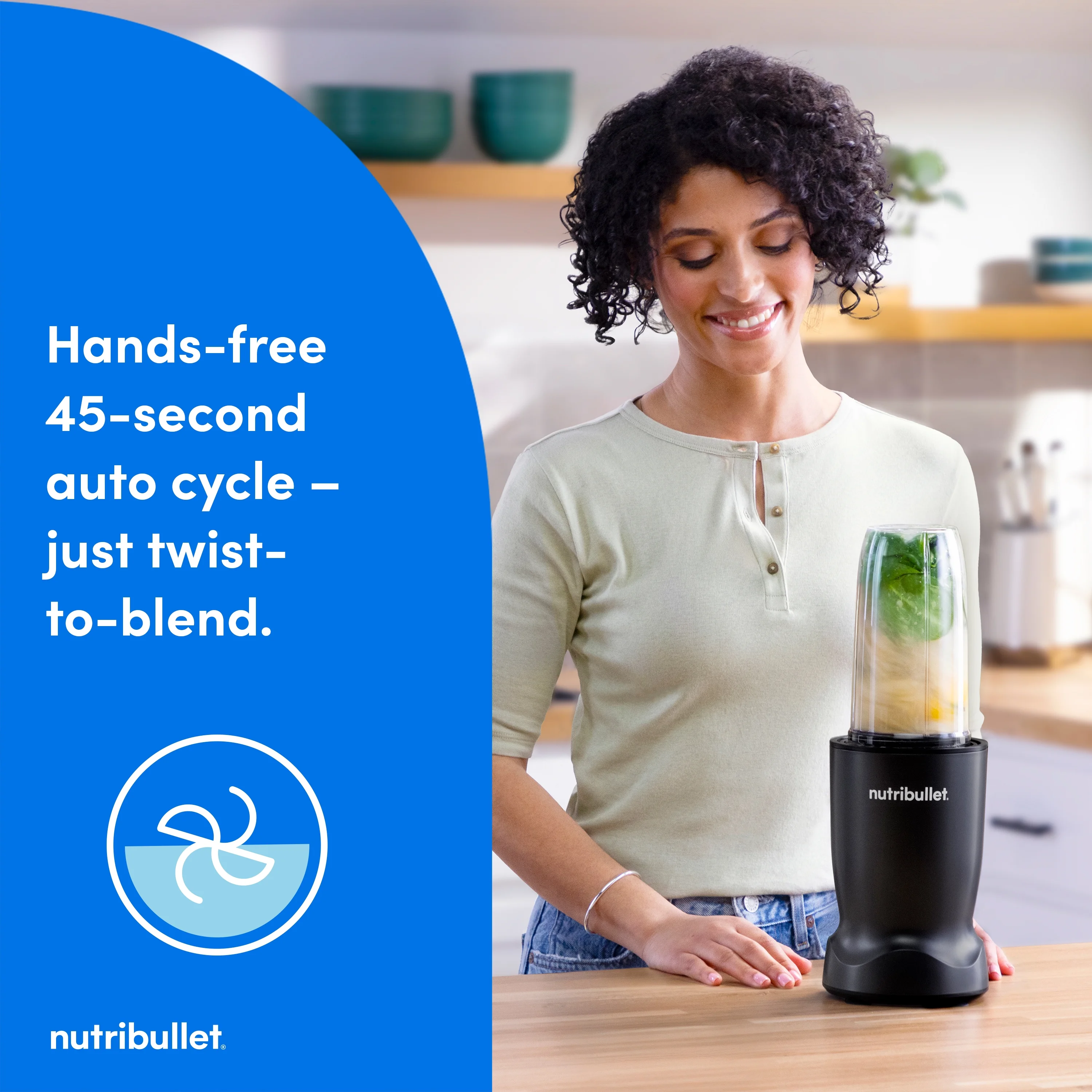 Nutribullet Turbo Single Serve Blender NB10400AK, 1000W Matte Black