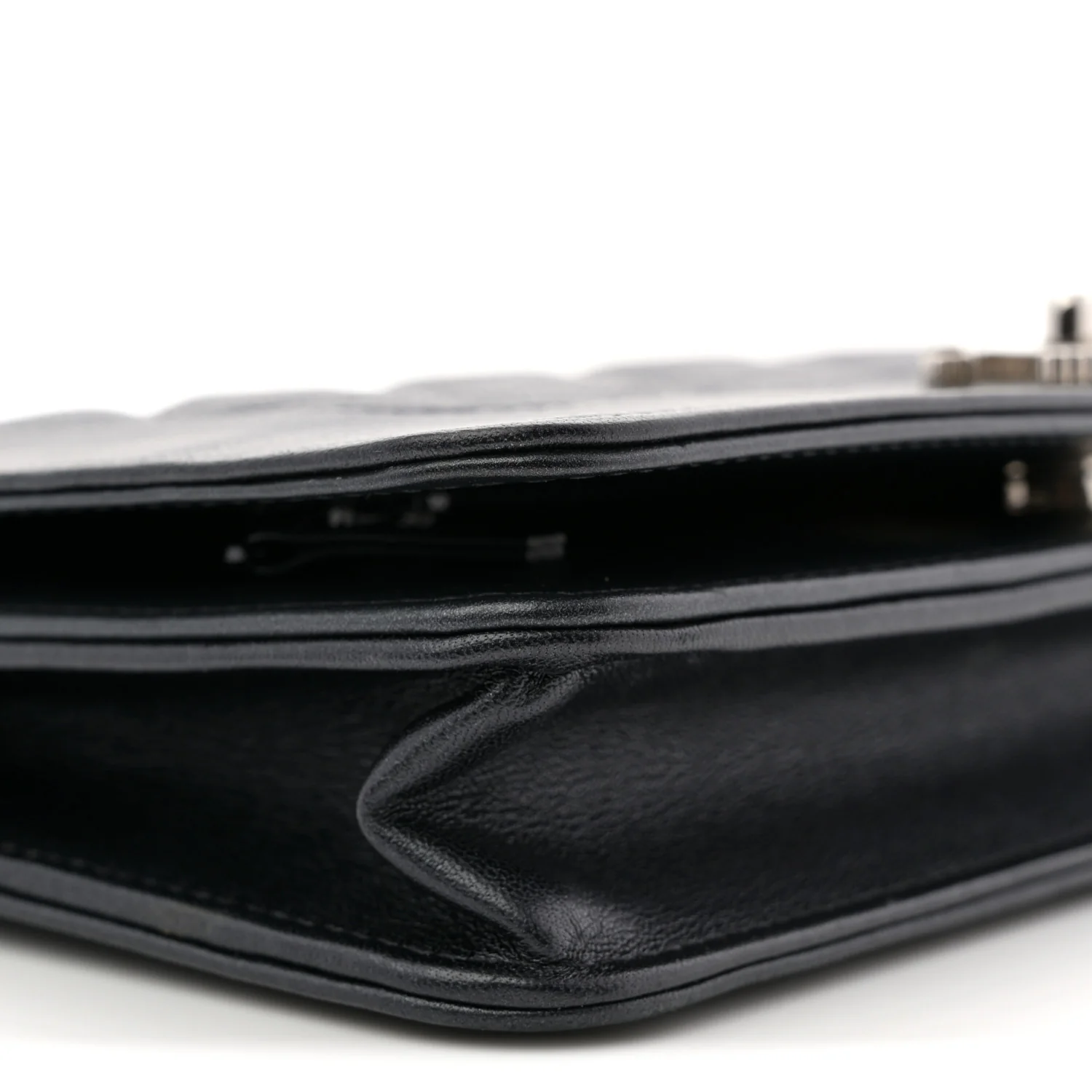 Caviar Quilted Vintage Mademoiselle Wallet On Chain WOC Black