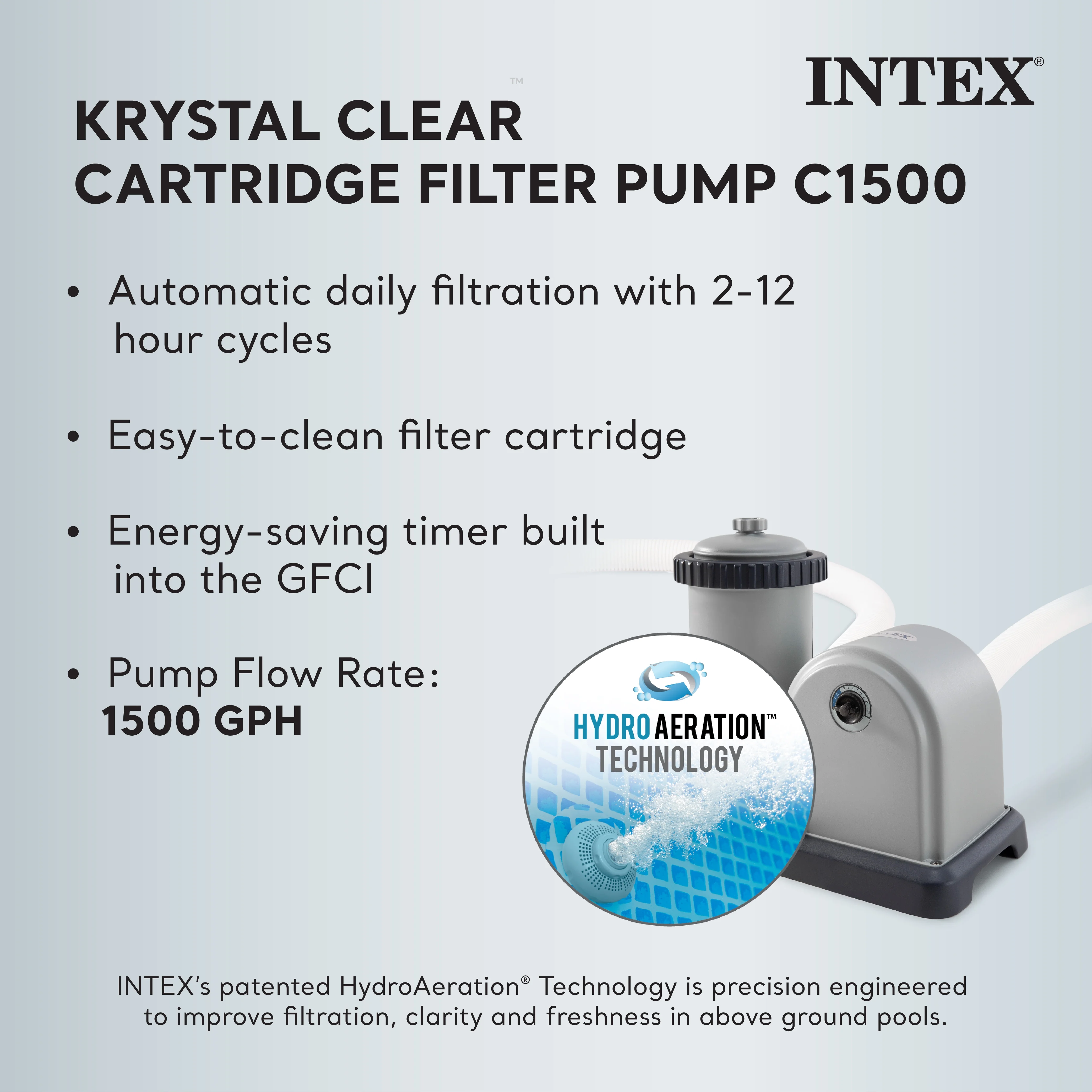 Intex 26719EH 14ft x 42in Prism Frame Above Ground Swimming Pool with Pump