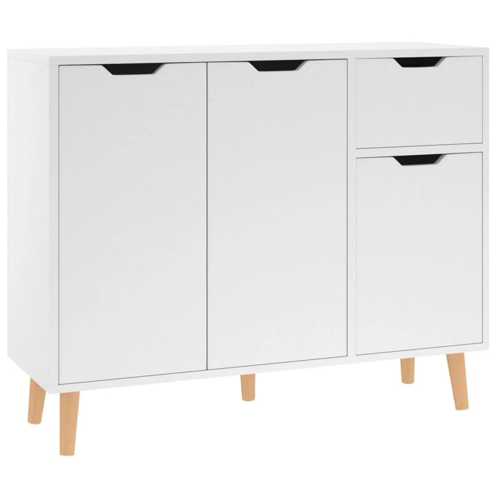 vidaXL Sideboard Console Cabinet with Storage for Bedroom Engineered Wood(Black)