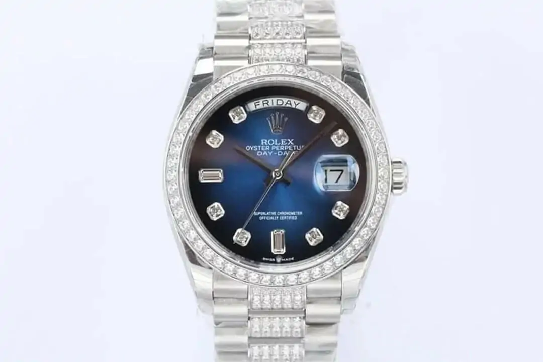 Rolex Day Date M128349RBR-0016 EW Factory Blue Dial