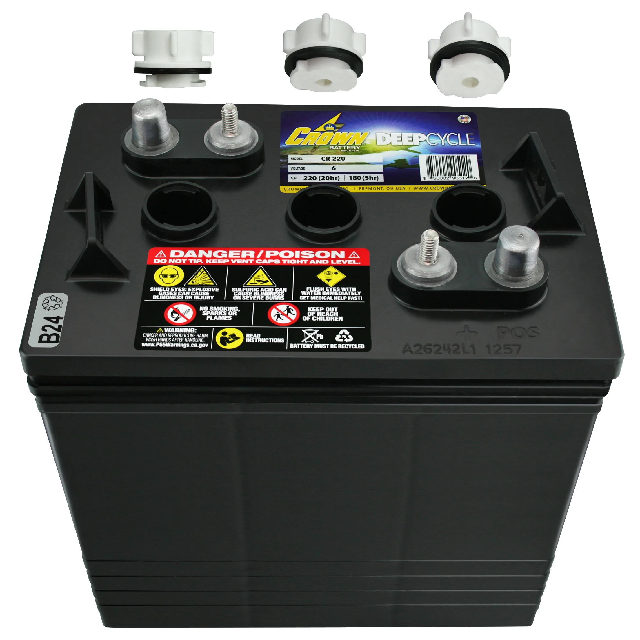 BCI Group GC2 6V 240AH Deep Cycle Golf Cart and Scrubber Battery X6 - Image 7