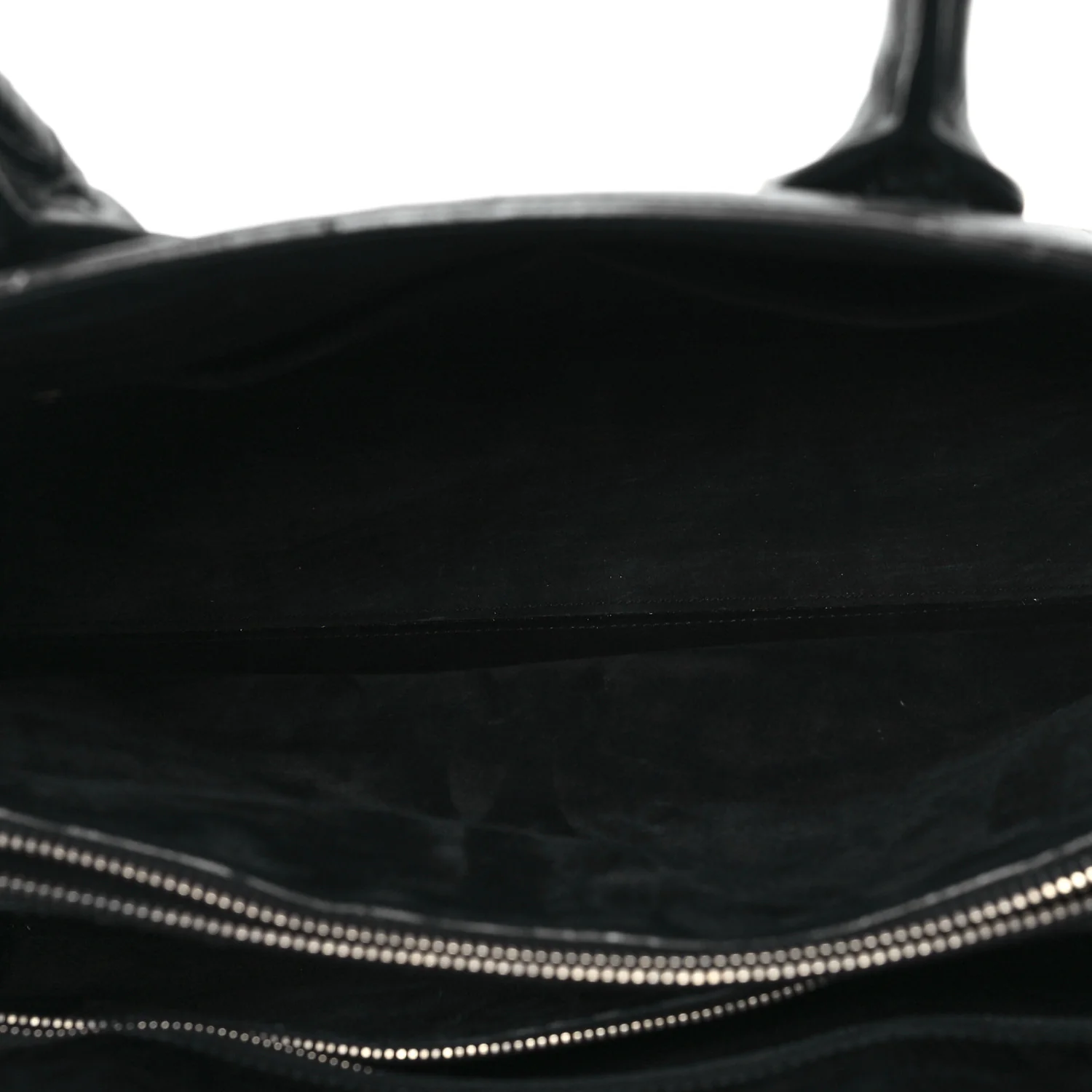 Calfskin Crocodile Embossed Large Sac De Jour Carryall Black