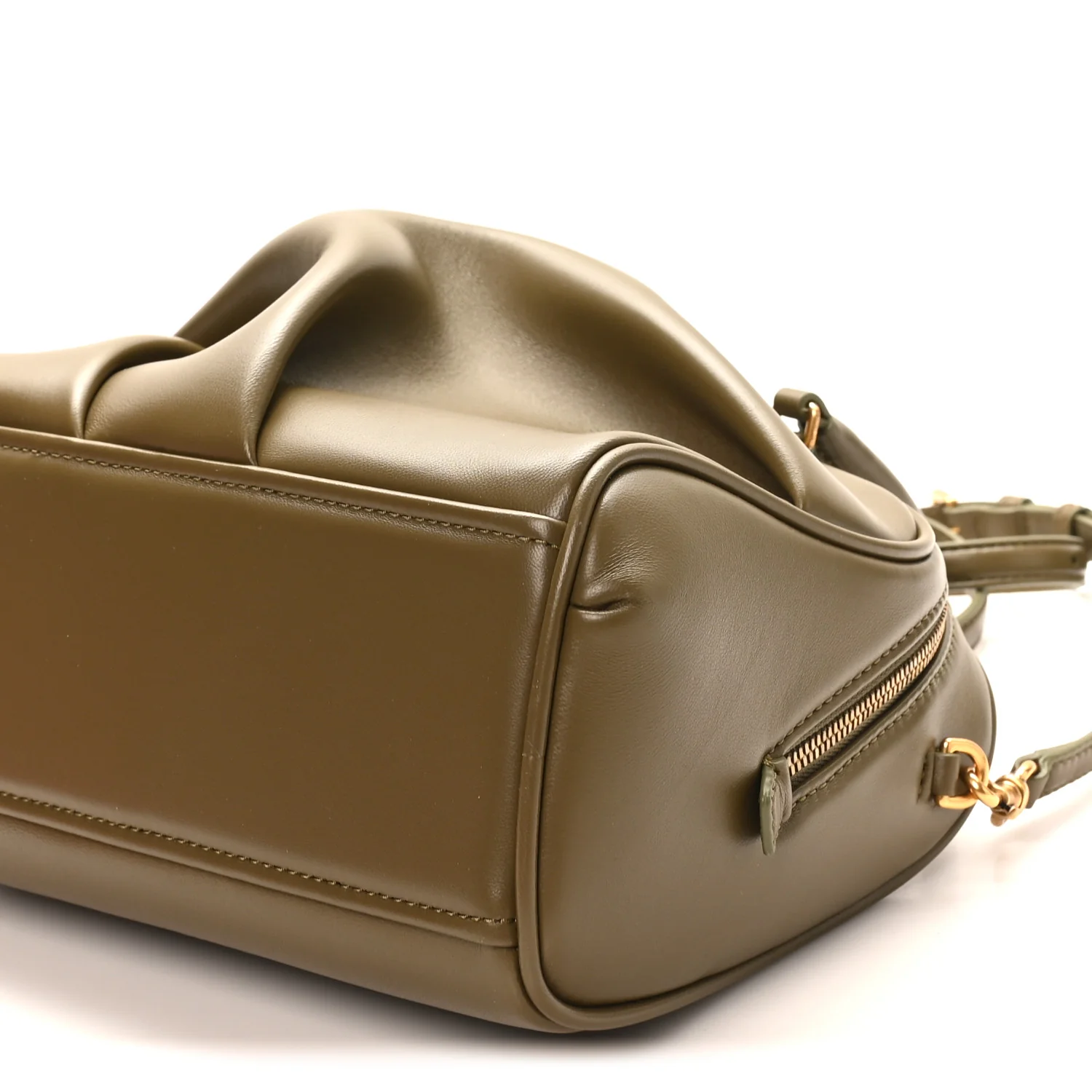 Lambskin Small The Wave Bag Olive