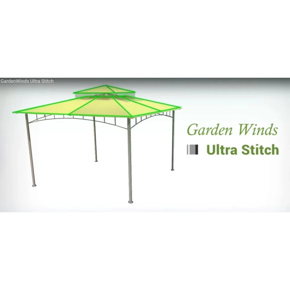 Garden Winds Universal Replacement Canopy Top Cover for Pergola Structures - Standard 350 - Americana