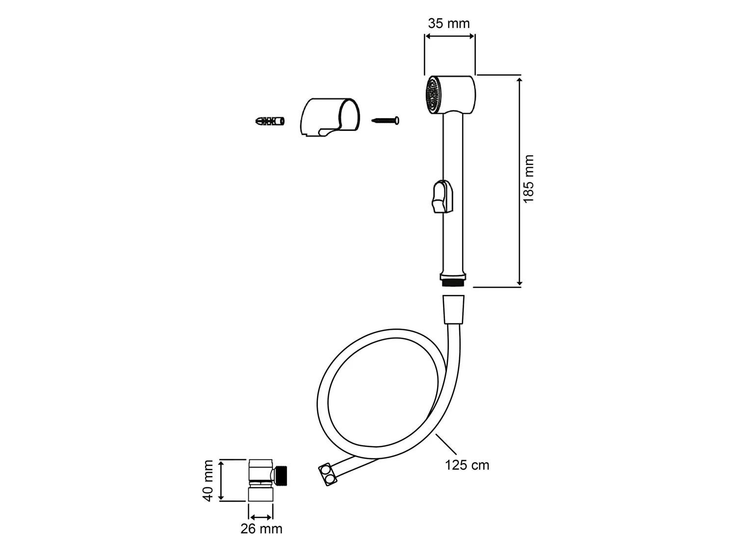 Eisl Douchette pour lavabo, flexible