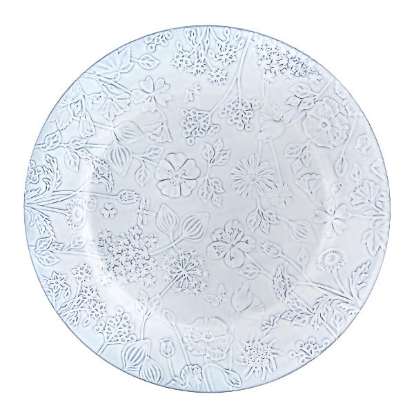 Flora tallerken 34,5 cm antikkhvit